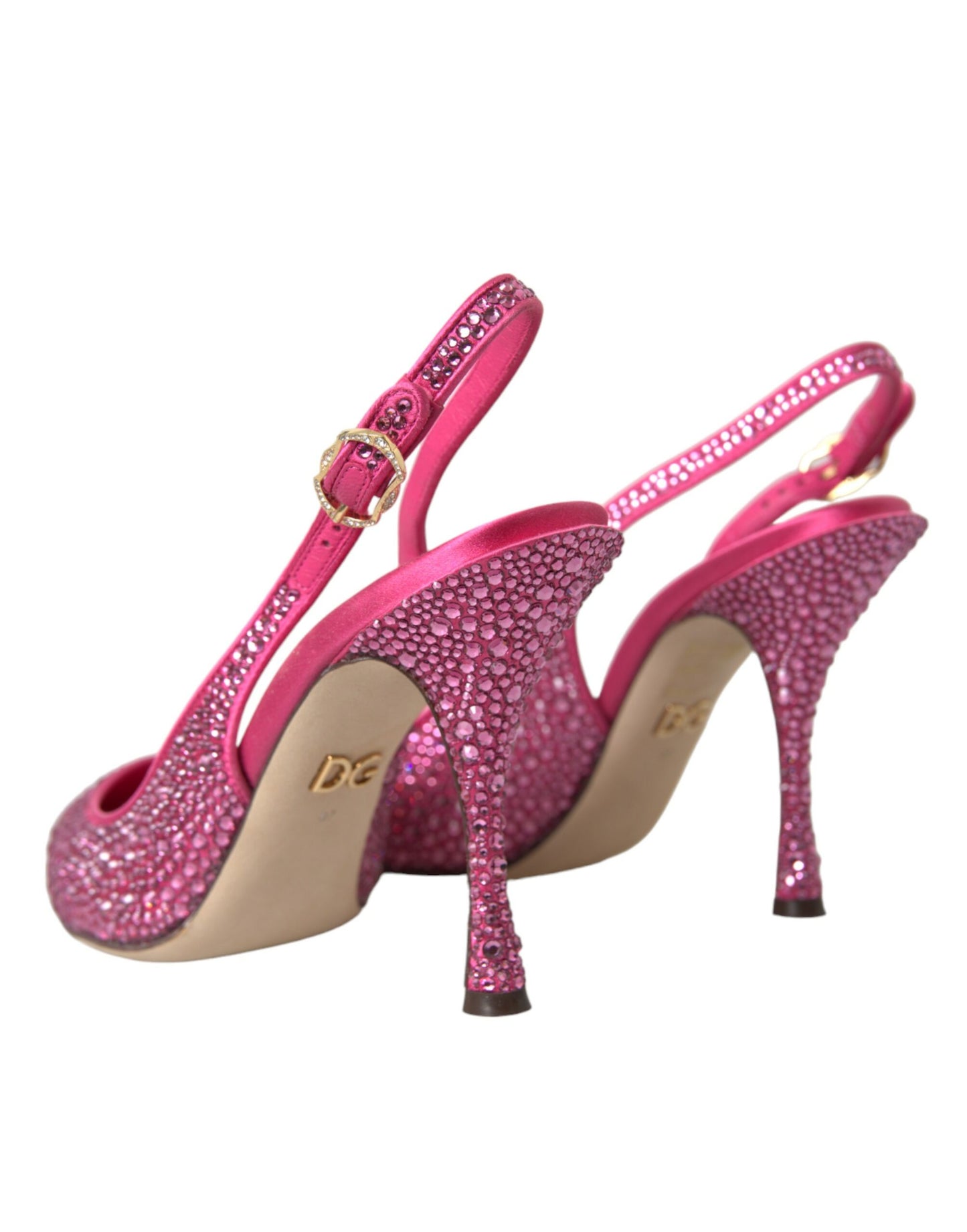 Dolce & Gabbana Pink Slingbacks Krystal Pumps Sko