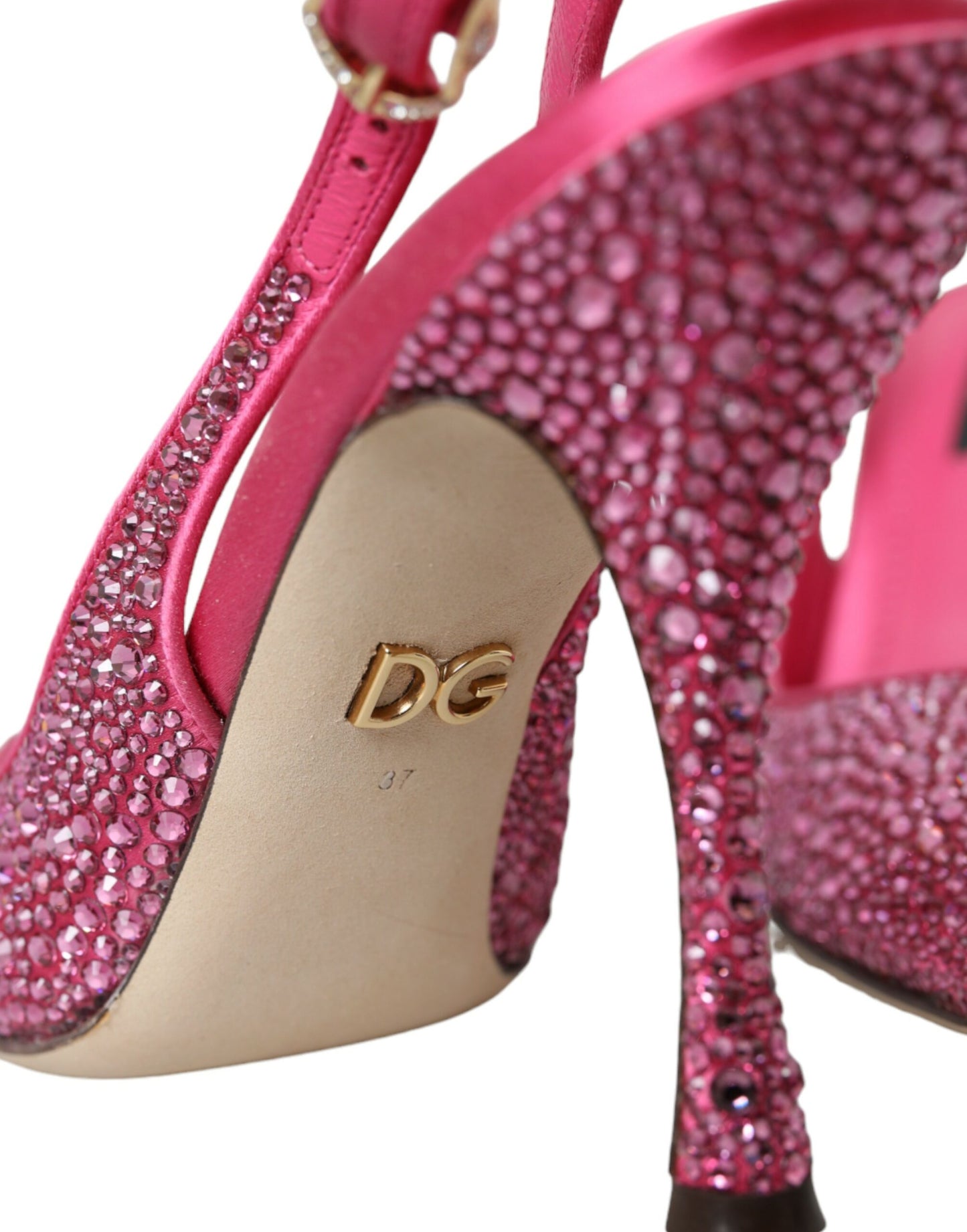 Dolce & Gabbana Pink Slingbacks Krystal Pumps Sko