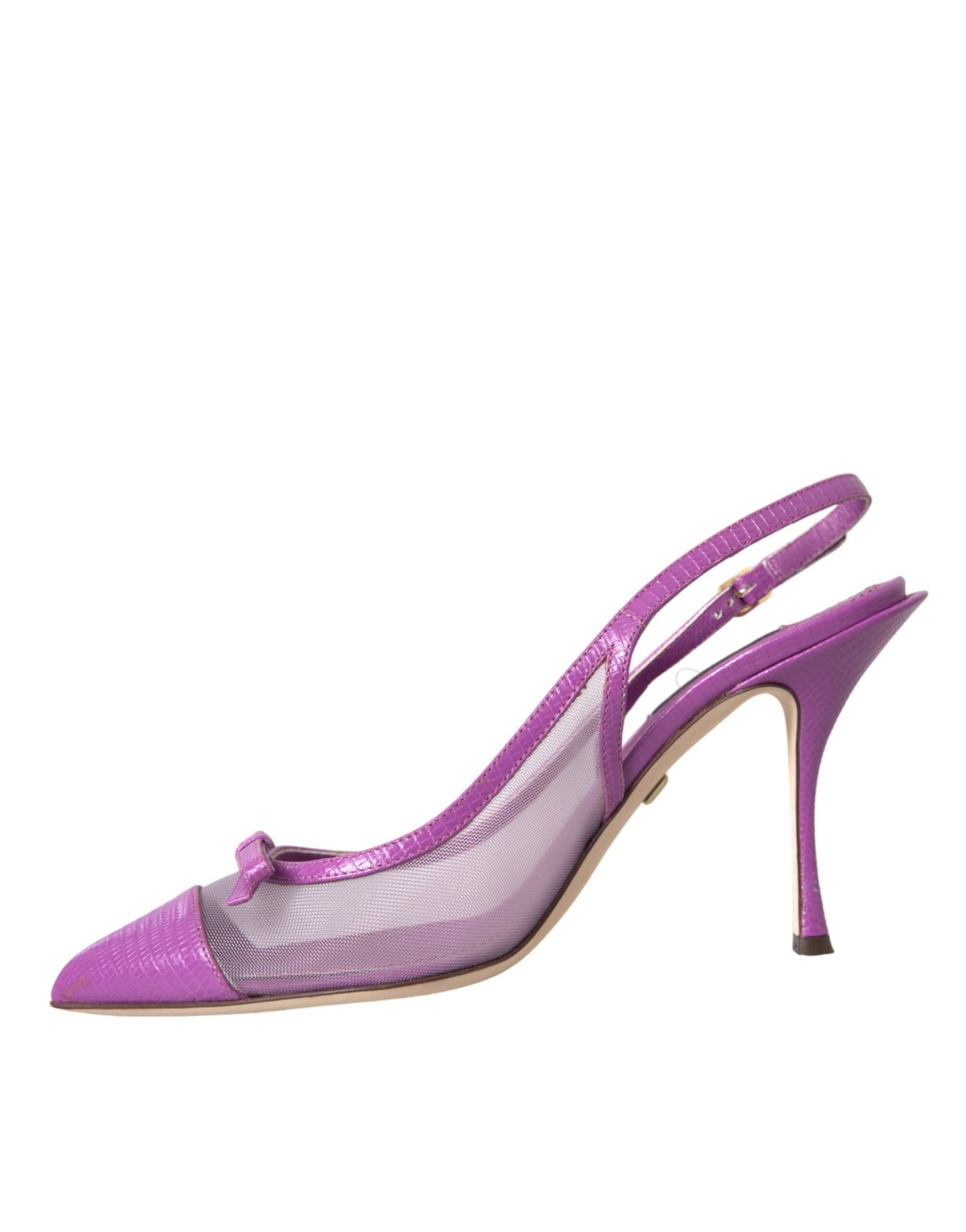 Dolce & Gabbana Lilla Læder Mesh Højhælede Slingback Sko