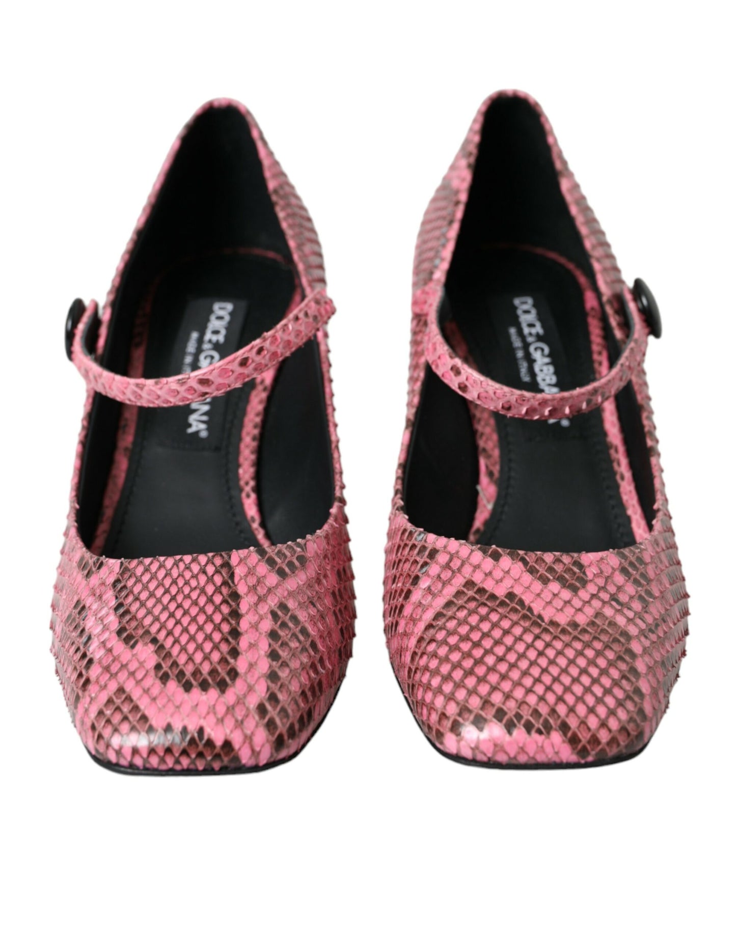 Dolce & Gabbana Pink Python Læder Mary Jane Hæle Sko