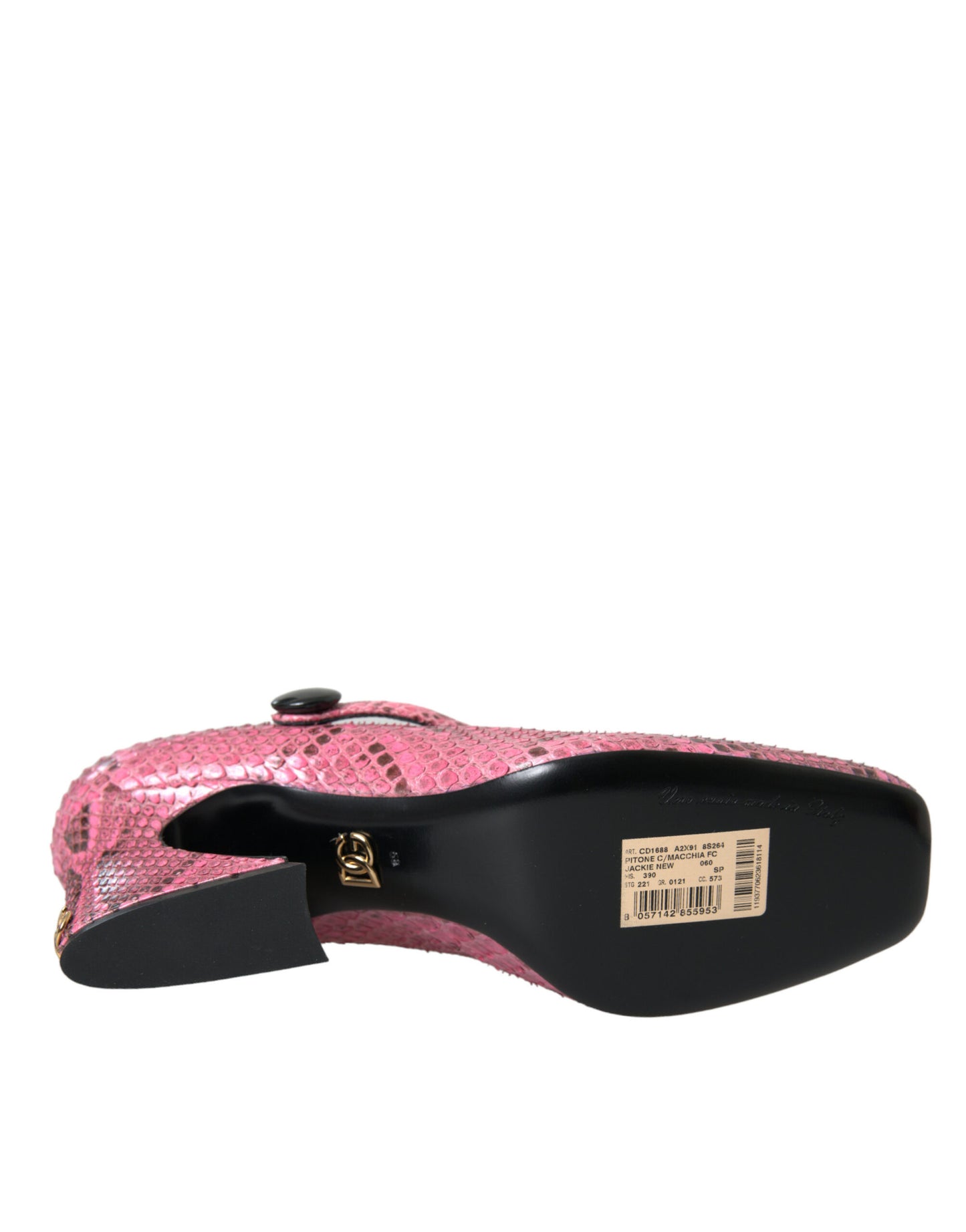 Dolce & Gabbana Pink Python Læder Mary Jane Hæle Sko