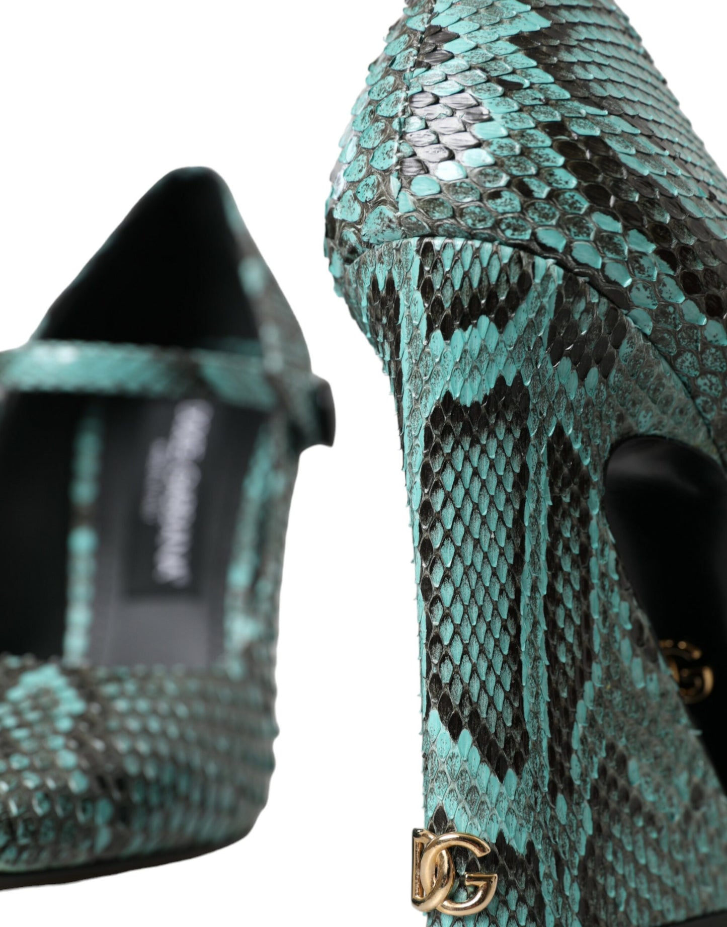 Dolce & Gabbana Aqua Python Læder Mary Jane Pumps Sko