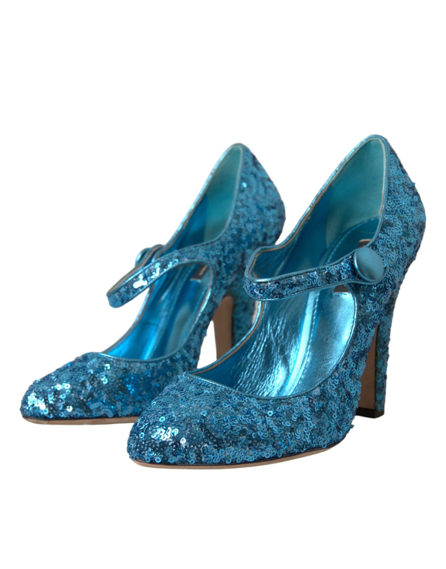 Dolce & Gabbana Blå Pailletter Mary Jane Pumps Højhælede Sko