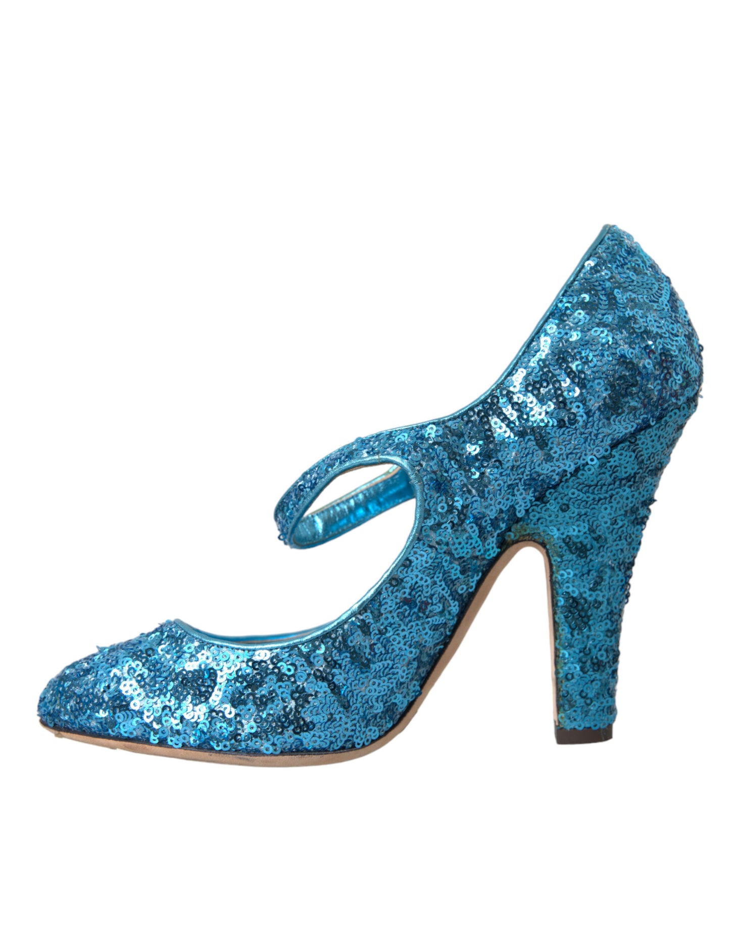 Dolce & Gabbana Blå Pailletter Mary Jane Pumps Højhælede Sko