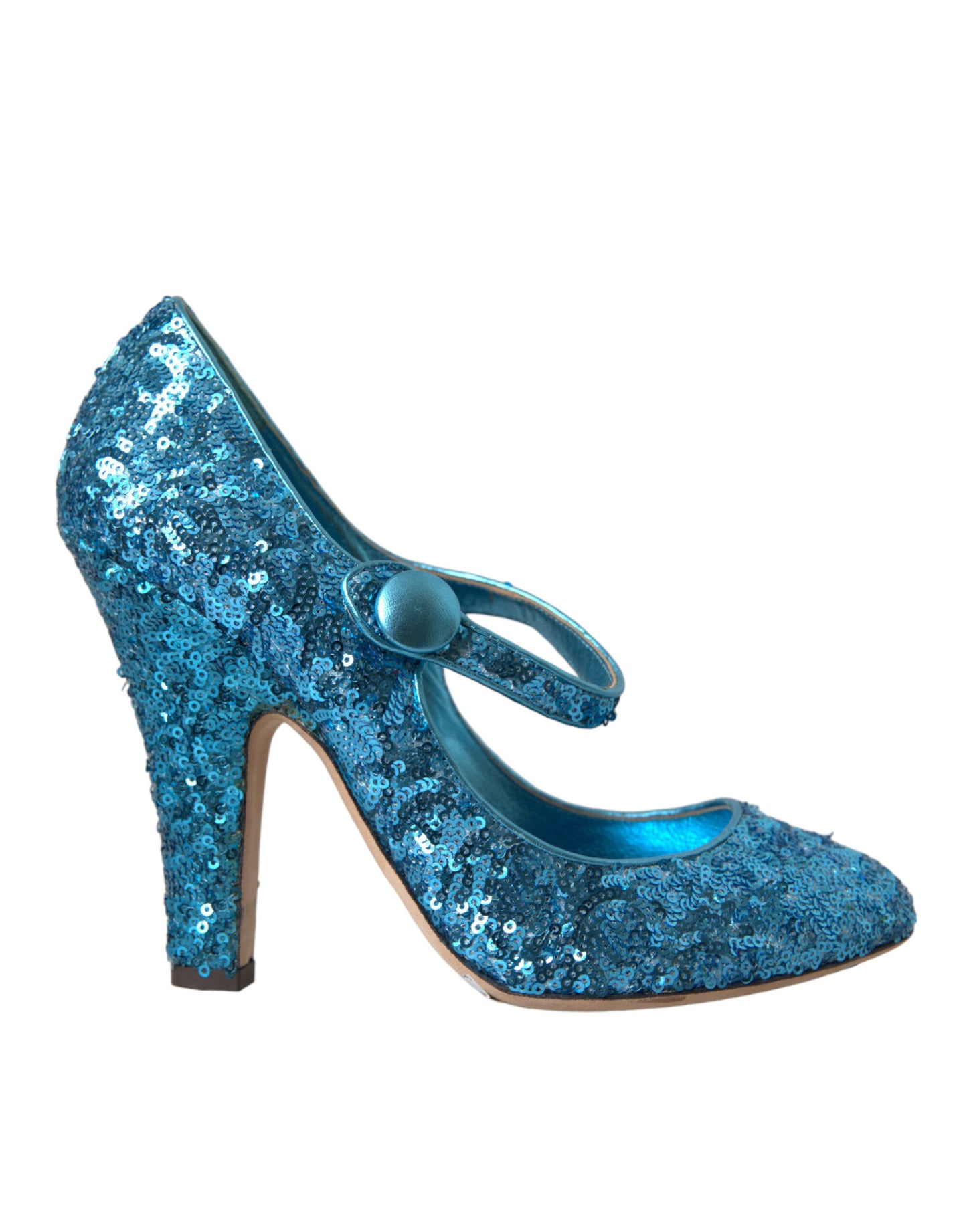Dolce & Gabbana Blå Pailletter Mary Jane Pumps Højhælede Sko