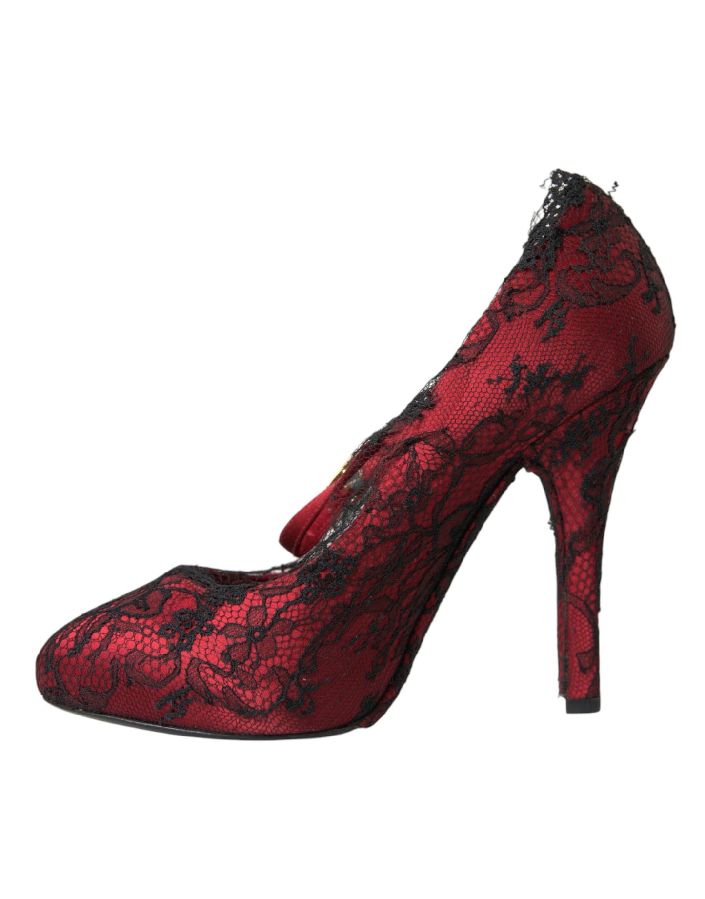 Dolce & Gabbana Røde Sorte Blomster Blonde Mary Jane Pumps Sko
