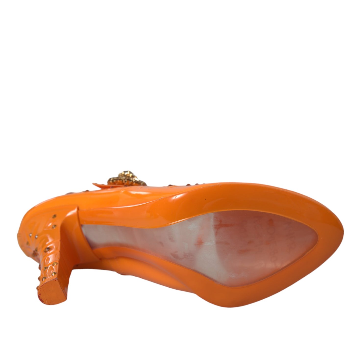 Dolce & Gabbana Orange ASKEPOT Blomsterkrystal Pumps Sko