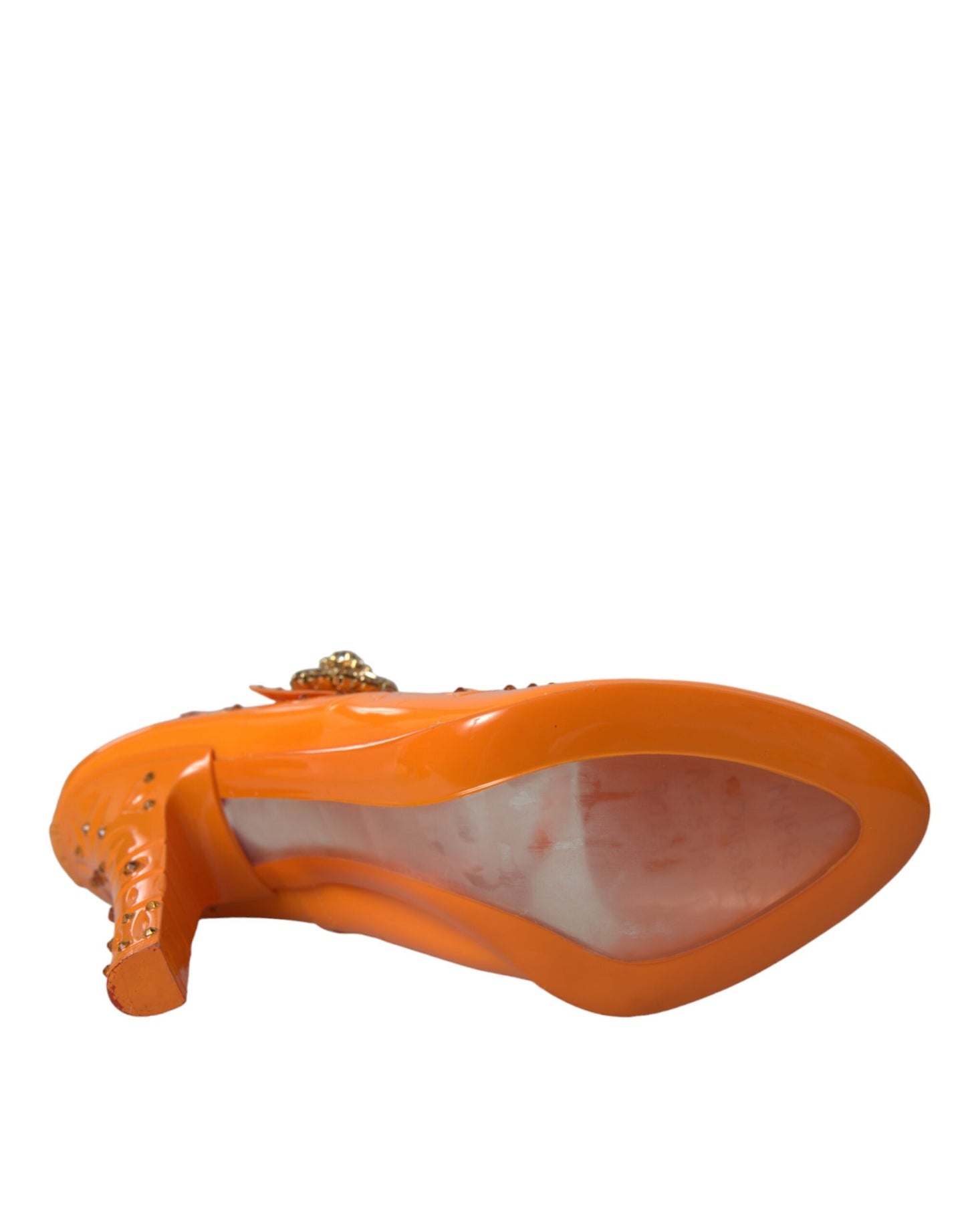 Dolce & Gabbana Orange ASKEPOT Blomsterkrystal Pumps Sko