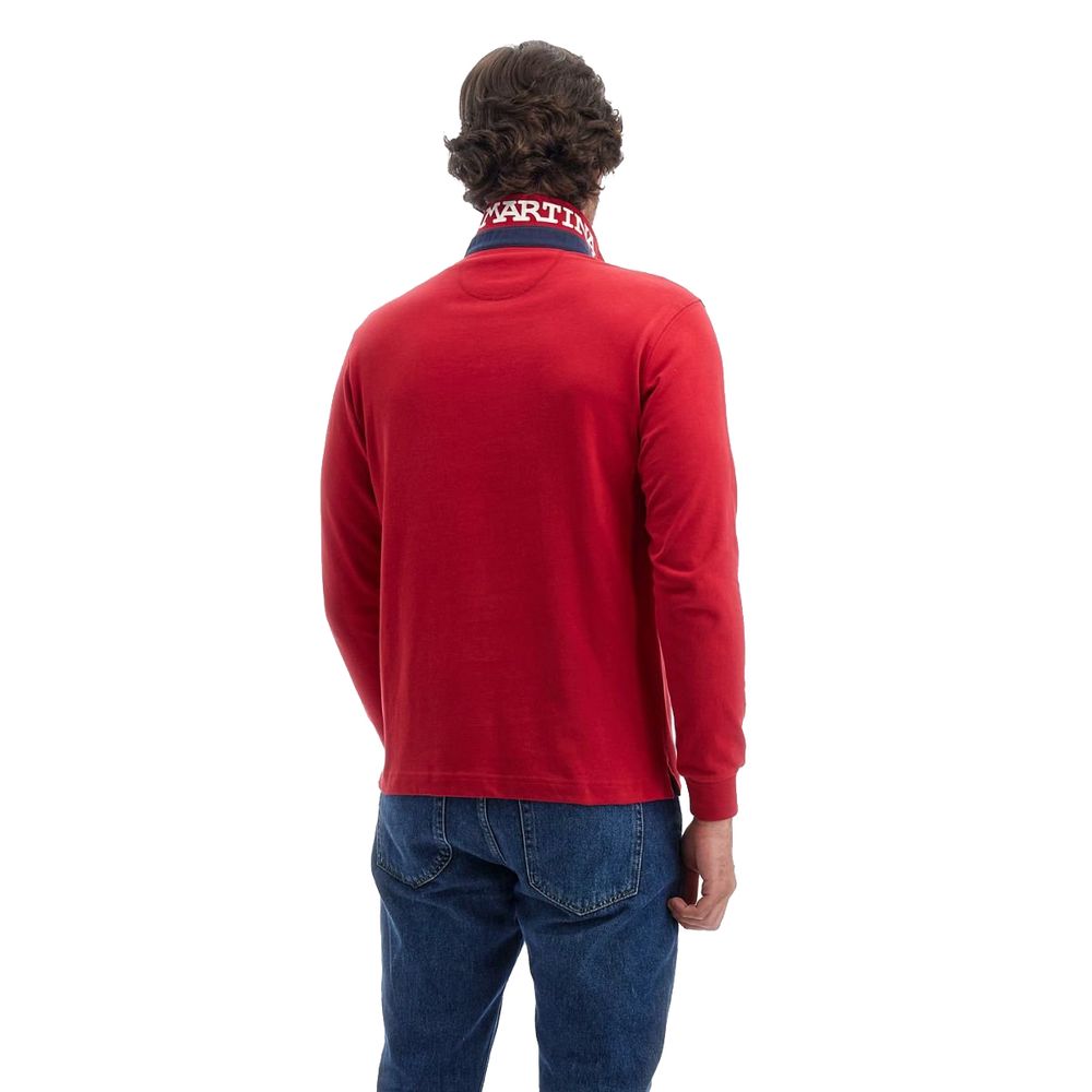 La Martina rød bomuld poloshirt