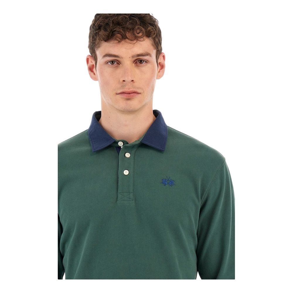 La Martina Grøn bomulds poloshirt