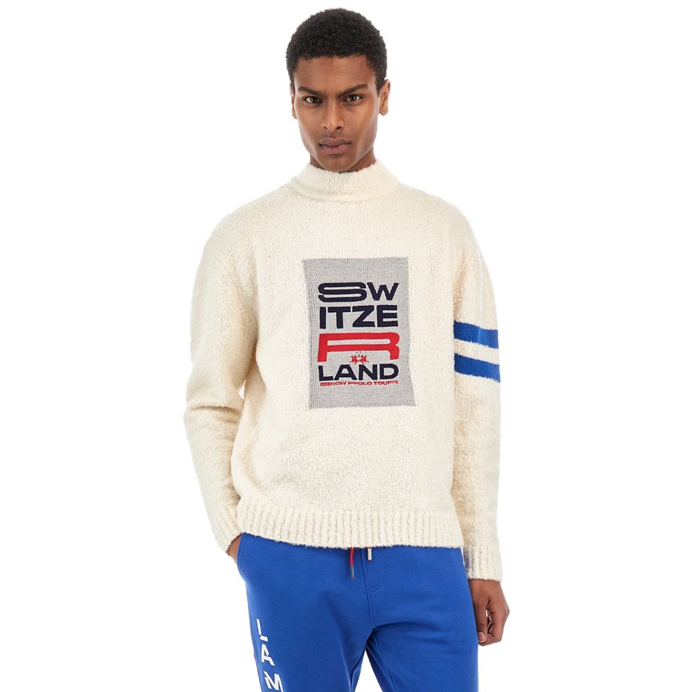 La Martina Hvid Polyamid Sweater