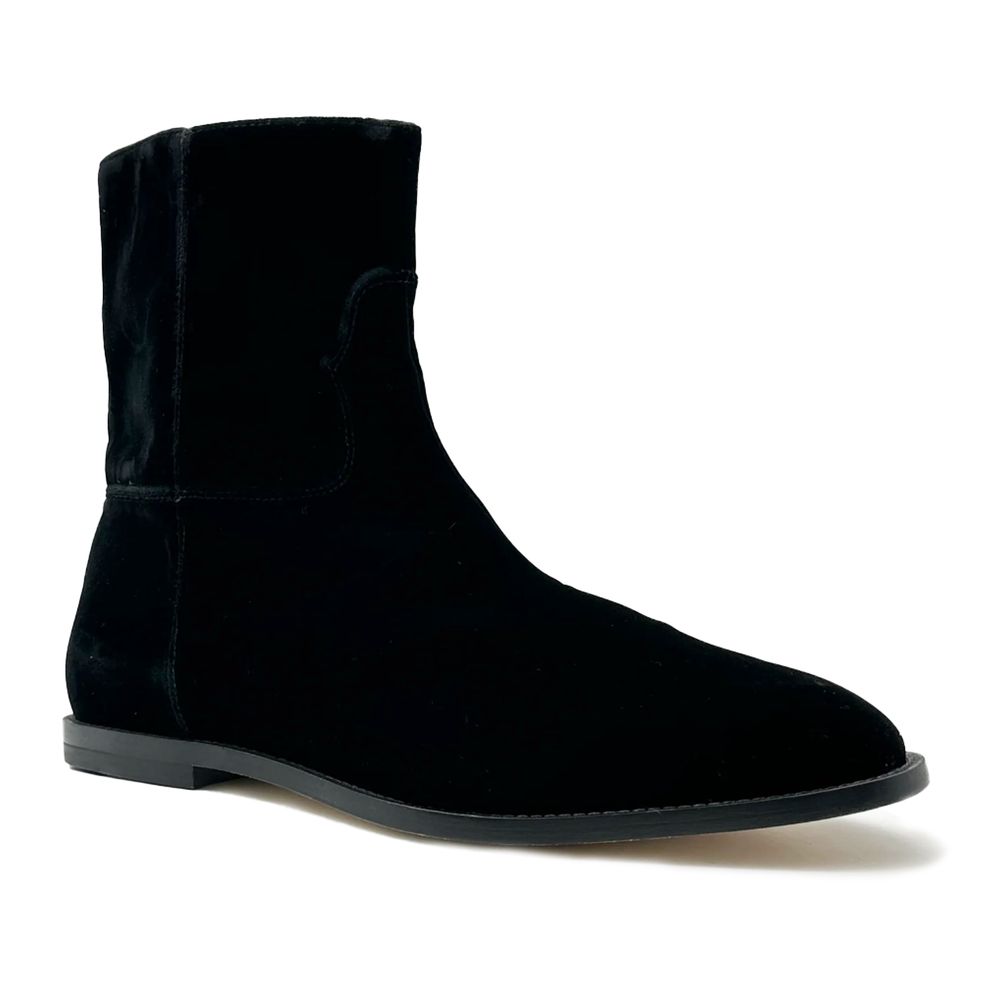 Off-White Sort Kalveskinds Ankelstøvle Til Kvinder