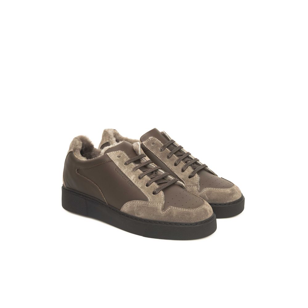 Cerruti 1881 Beige Koskind Sneaker til mænd