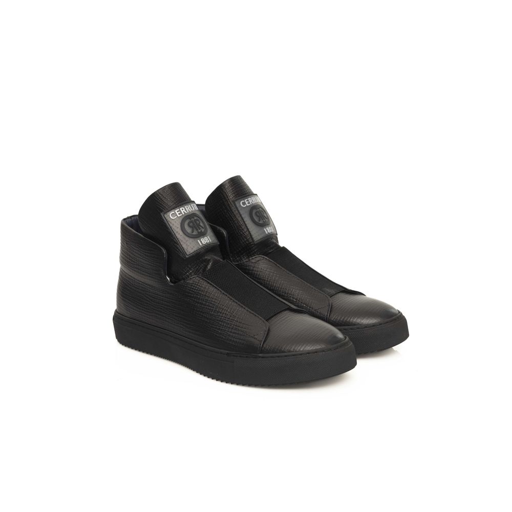 Cerruti 1881 Sort Kalveskinds Herre Sneaker