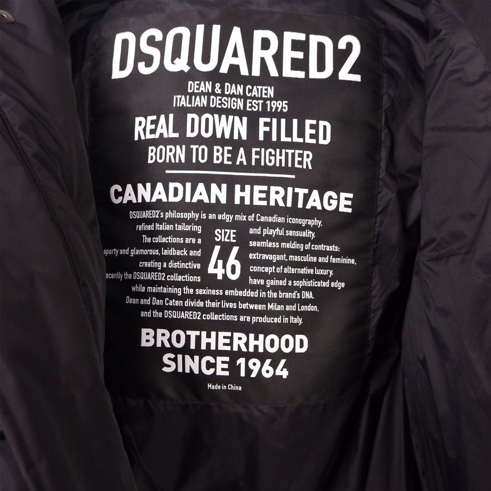 Dsquared² Sort Nylon Herrejakke