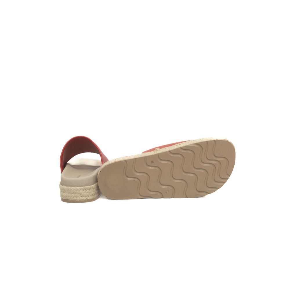 Cerruti 1881 Rød Kalveskinds Sandal til Kvinder