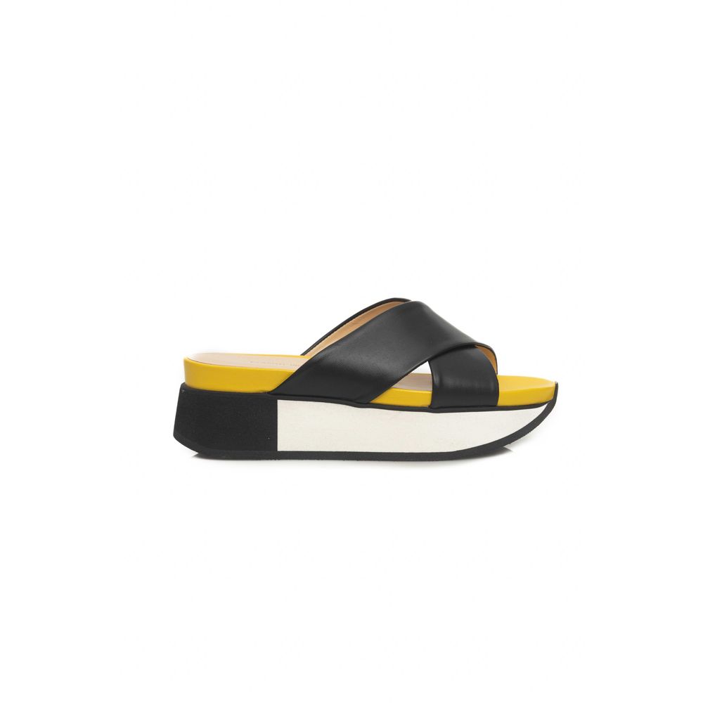 Cerruti 1881 Sort Kalveskinds Sandal til Kvinder