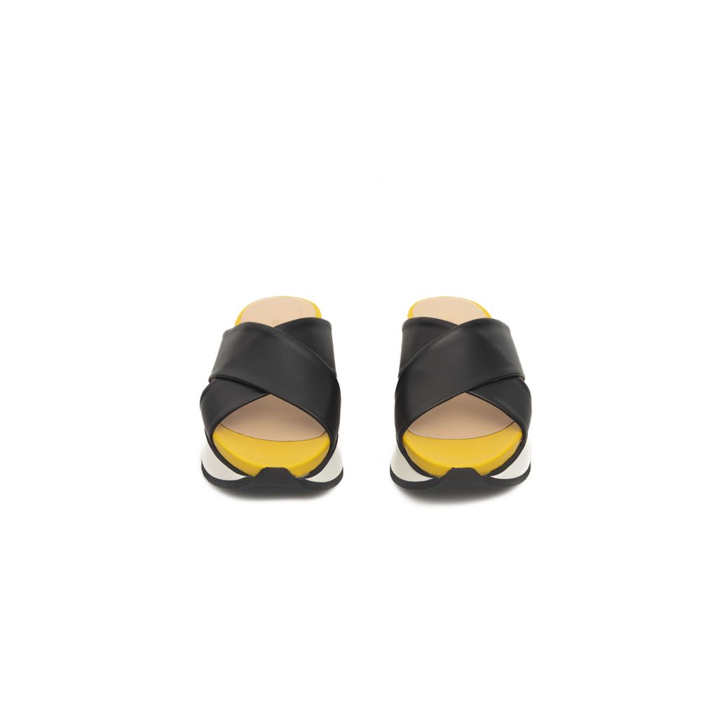 Cerruti 1881 Sort Kalveskinds Sandal til Kvinder