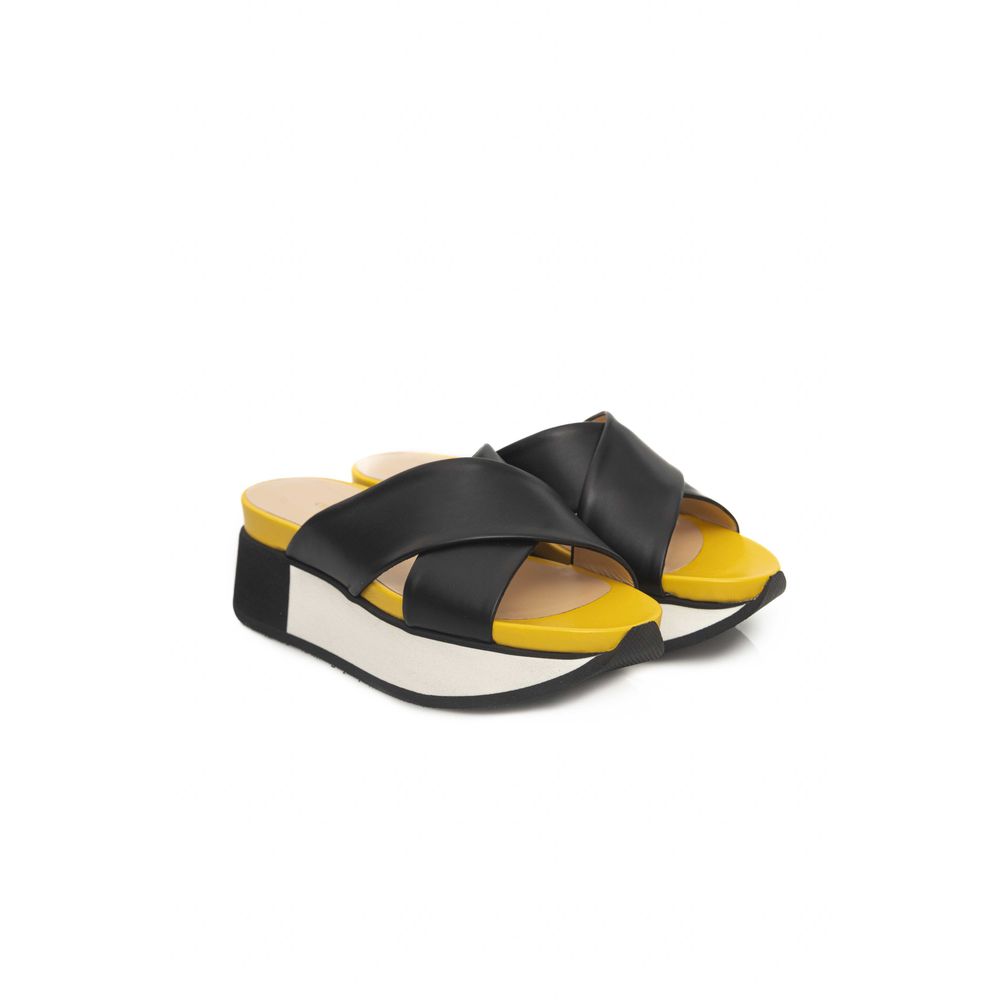 Cerruti 1881 Sort Kalveskinds Sandal til Kvinder