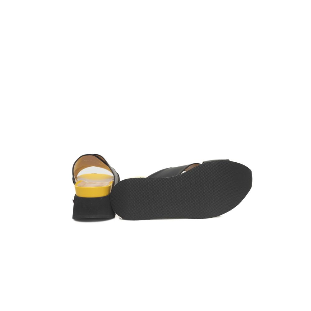 Cerruti 1881 Sort Kalveskinds Sandal til Kvinder