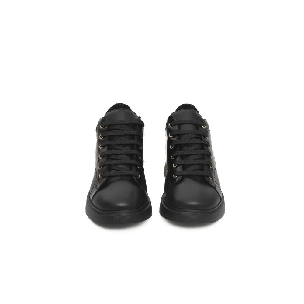 Cerruti 1881 sort læder dame platformsneaker