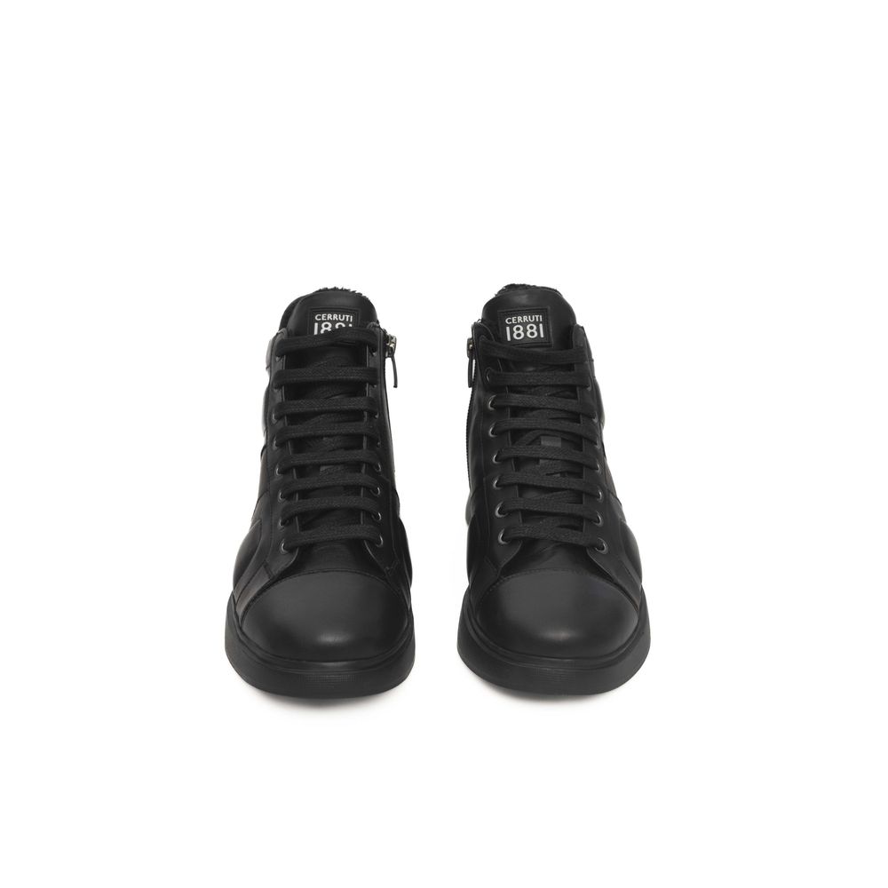 Cerruti 1881 sort lædersneaker til kvinder