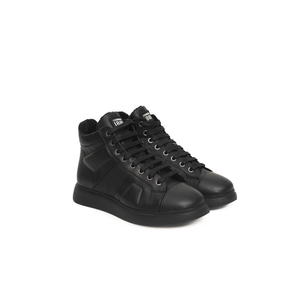 Cerruti 1881 sort lædersneaker til kvinder