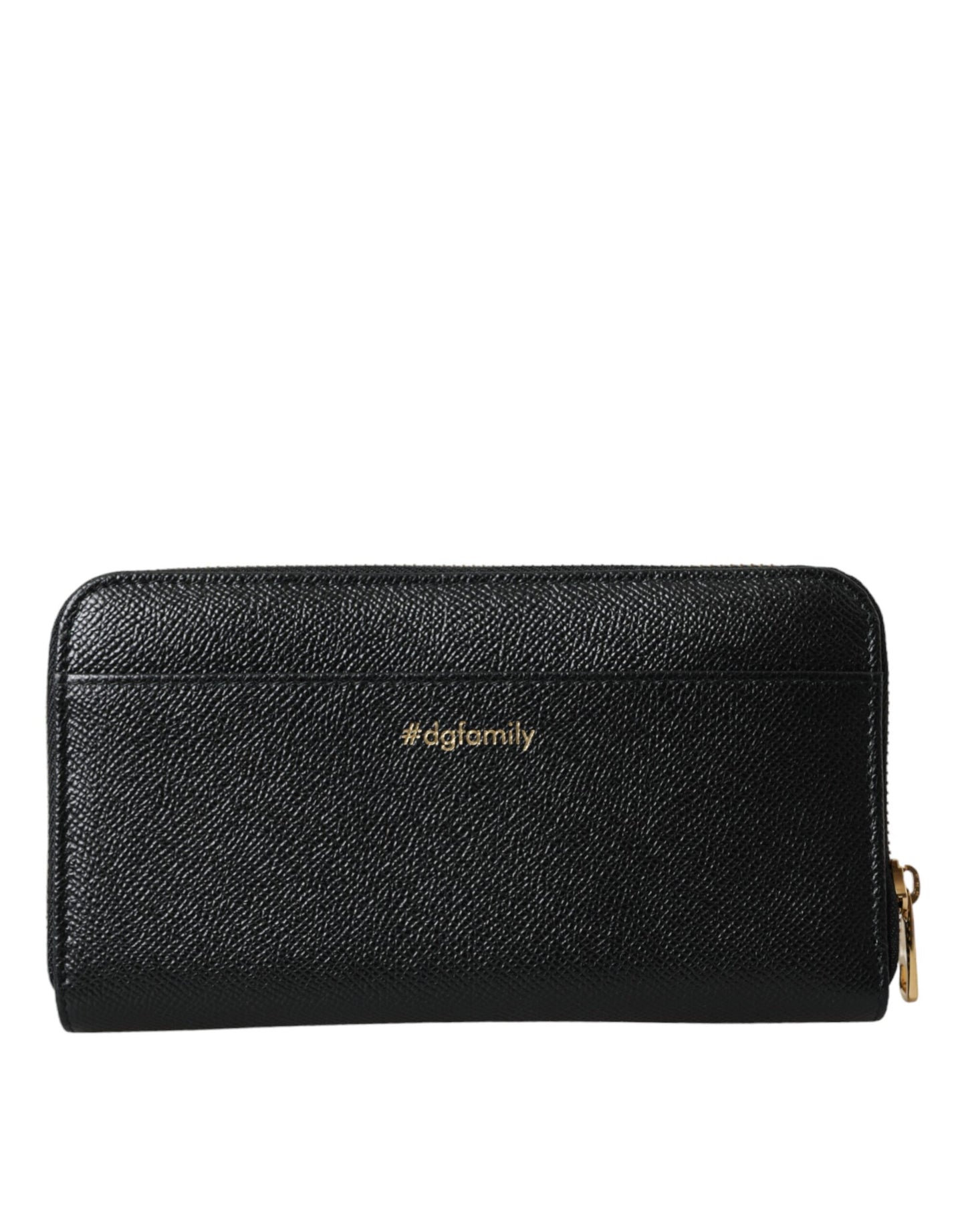 Dolce & Gabbana Sort Blå Læder #DGFAMILY Lynlås Continental Herrepung