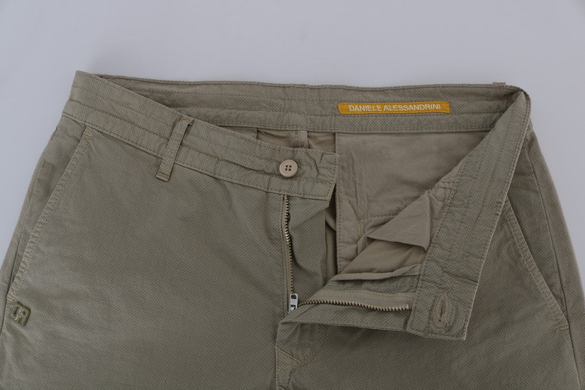 Daniele Alessandrini Beige Slim Fit Chinos for Sofistikeret Stil