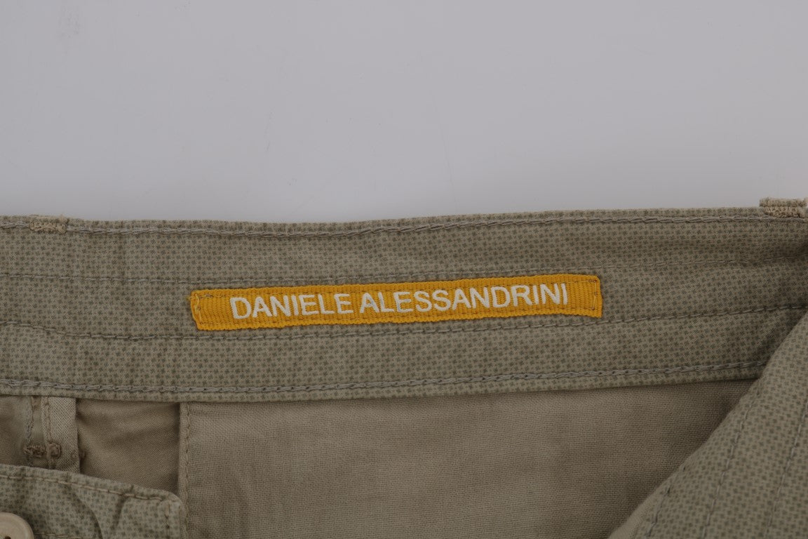 Daniele Alessandrini Beige Slim Fit Chinos for Sofistikeret Stil