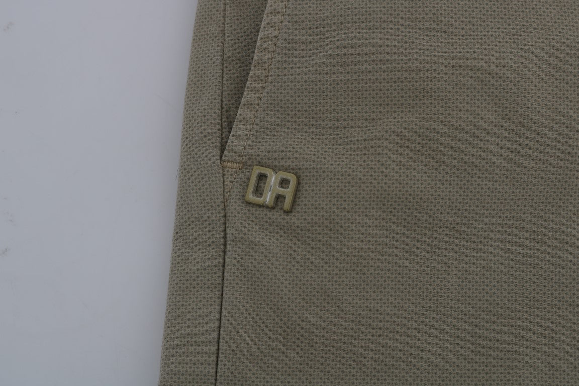 Daniele Alessandrini Beige Slim Fit Chinos for Sofistikeret Stil