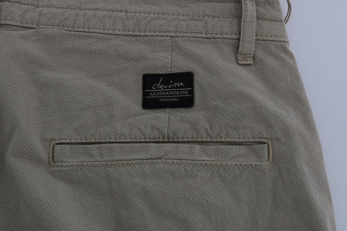 Daniele Alessandrini Beige Slim Fit Chinos for Sofistikeret Stil