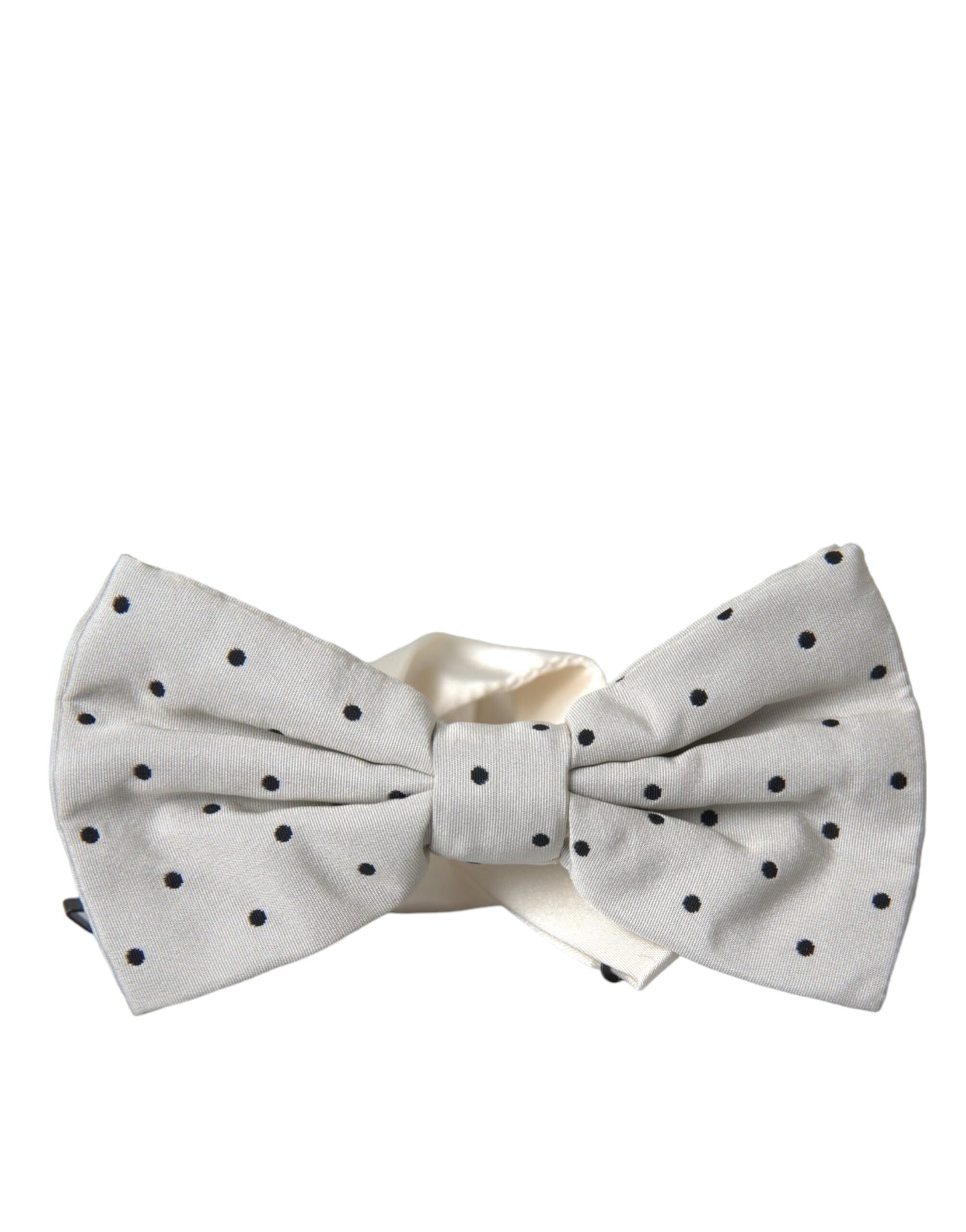 Dolce & Gabbana Hvid Sort Polkaprikket Polyester Butterfly Herre