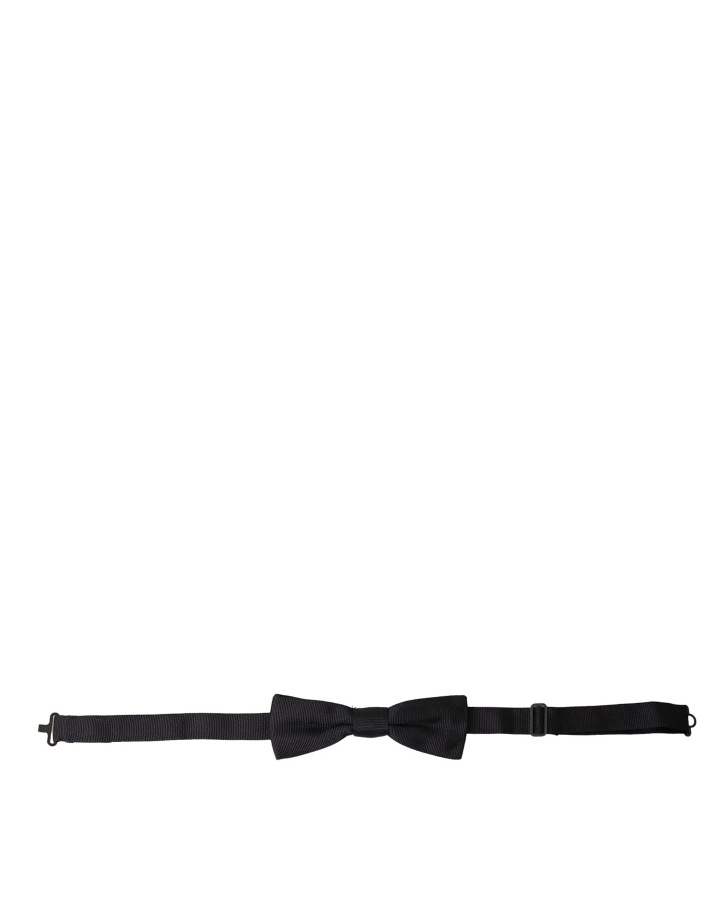 Dolce & Gabbana Sort Silke Justerbar Hals Herre Butterfly