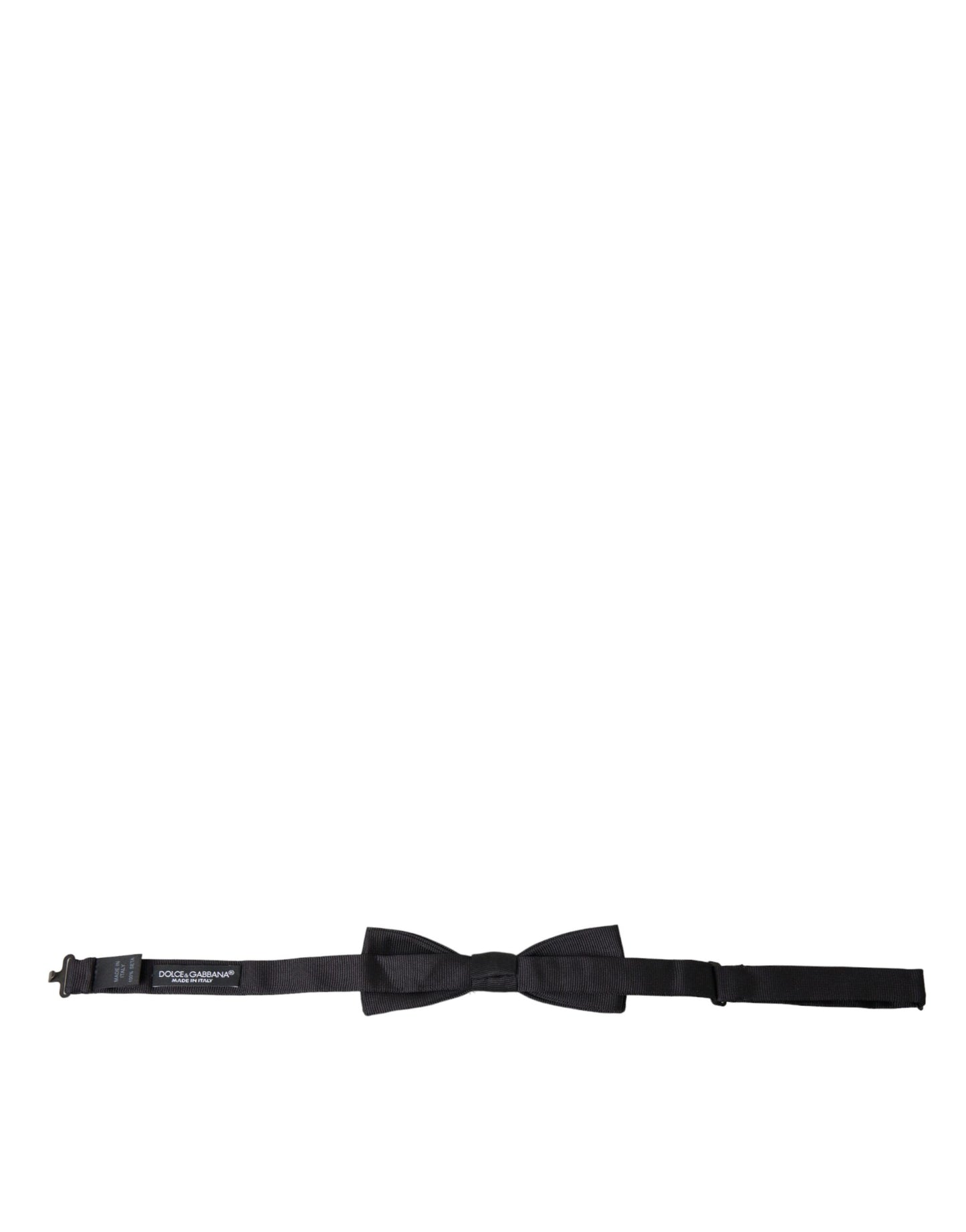Dolce & Gabbana Sort Silke Justerbar Hals Herre Butterfly