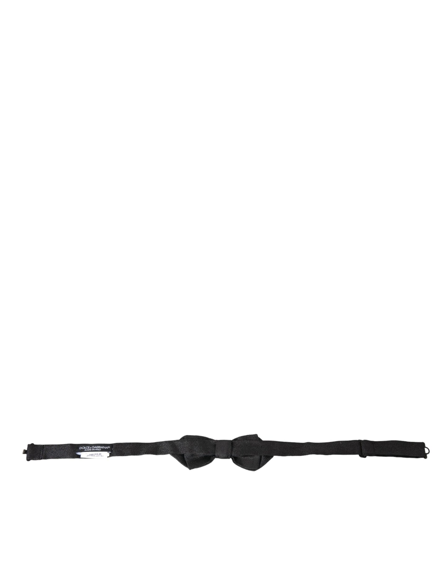 Dolce & Gabbana Sort Silke Justerbar Hals Herre Butterfly