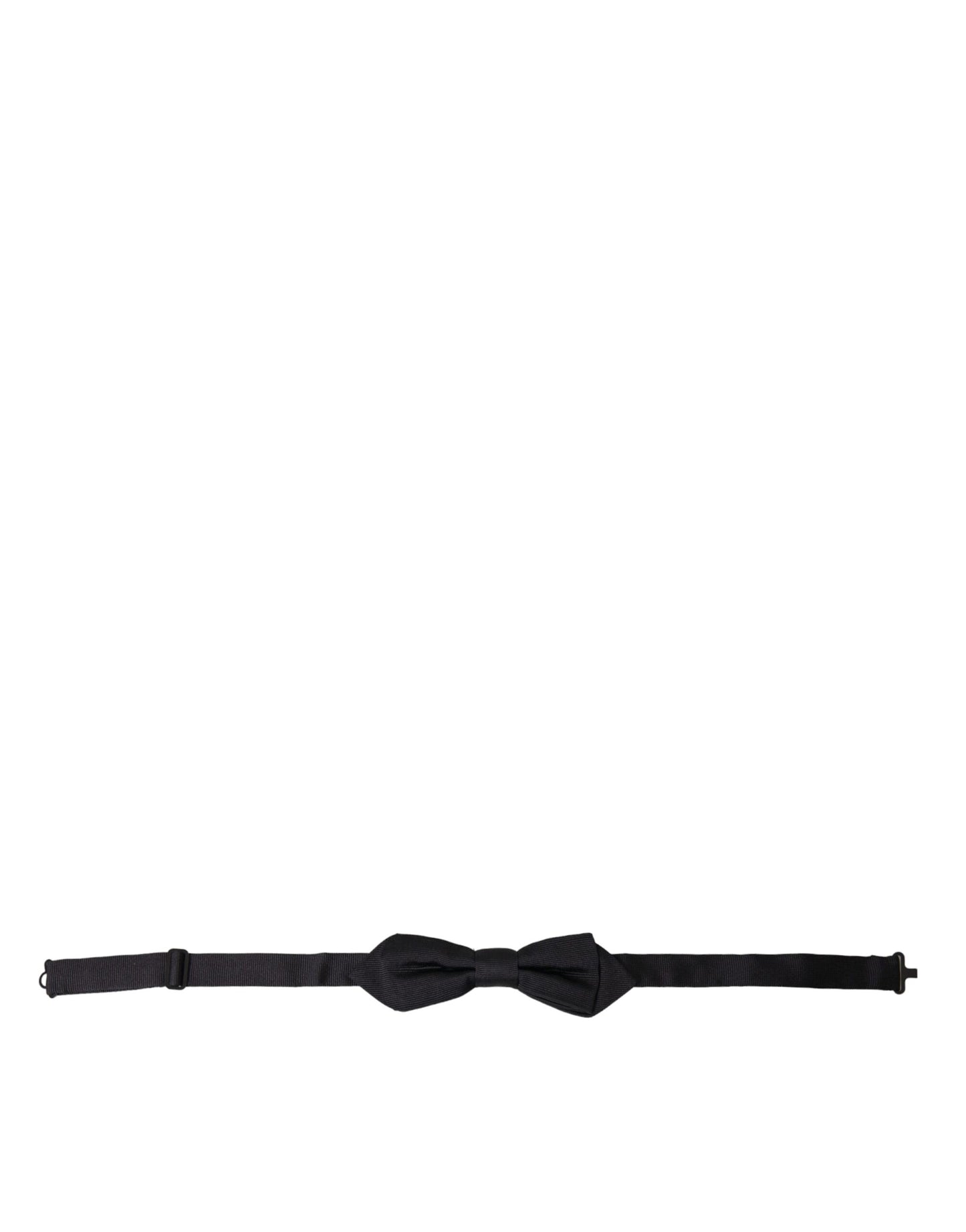 Dolce & Gabbana Sort Silke Justerbar Hals Herre Butterfly