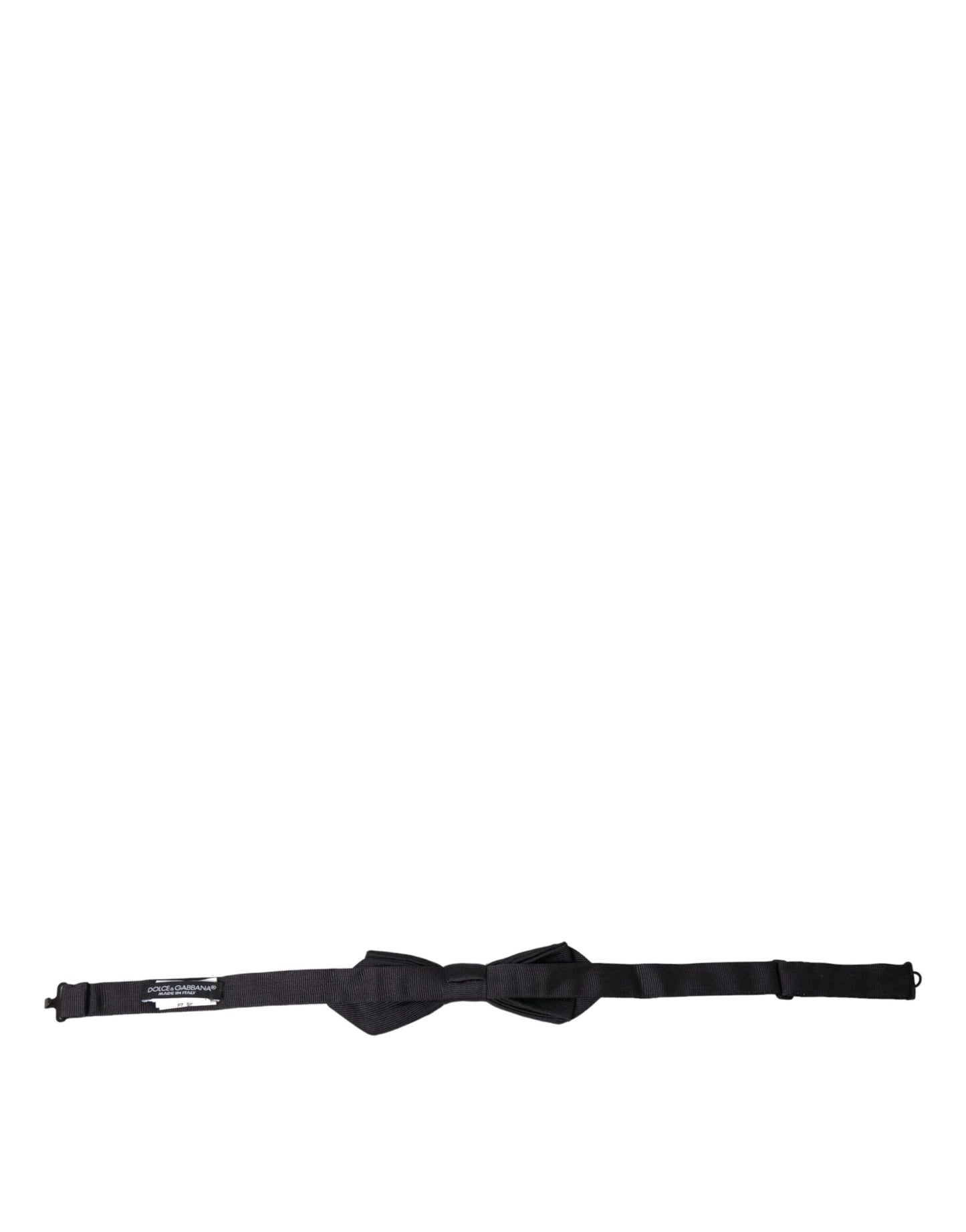 Dolce & Gabbana Sort Silke Justerbar Hals Herre Butterfly