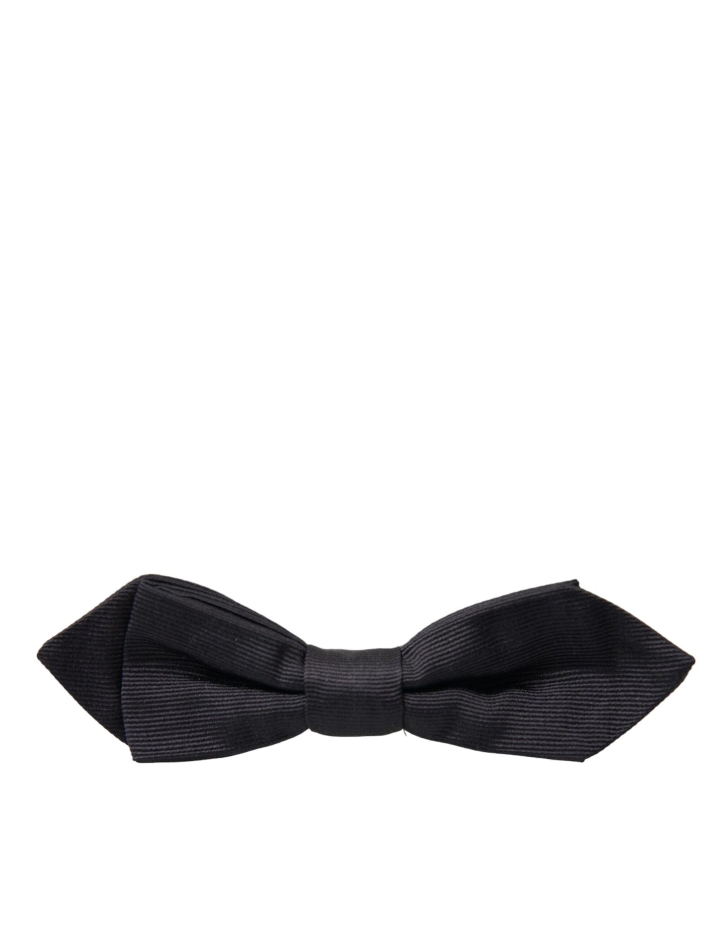 Dolce & Gabbana Sort Silke Justerbar Hals Herre Butterfly
