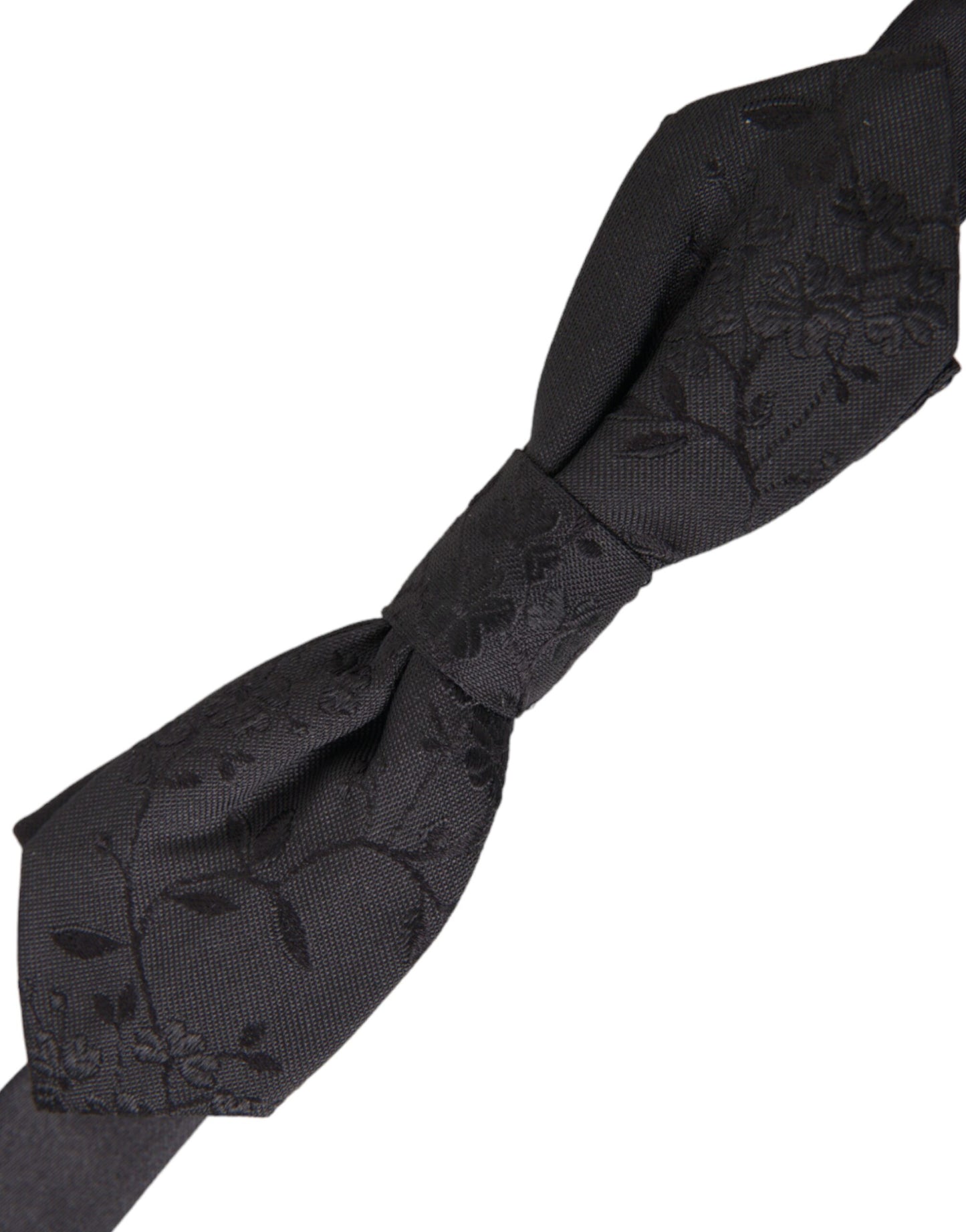 Dolce & Gabbana Sort Silke Justerbar Hals Herre Butterfly
