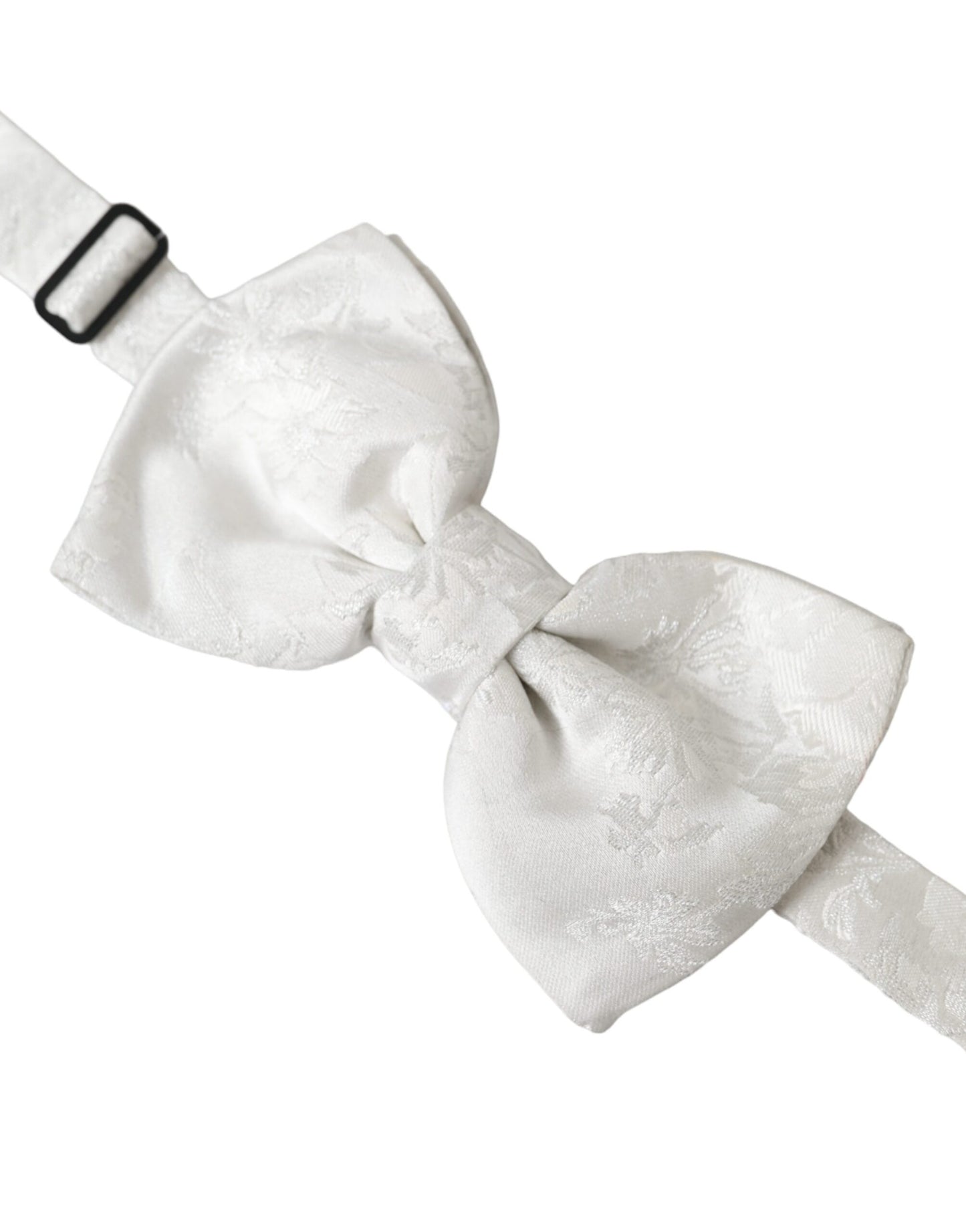 Dolce & Gabbana Hvid Blomster Silke Justerbar Herre Butterfly