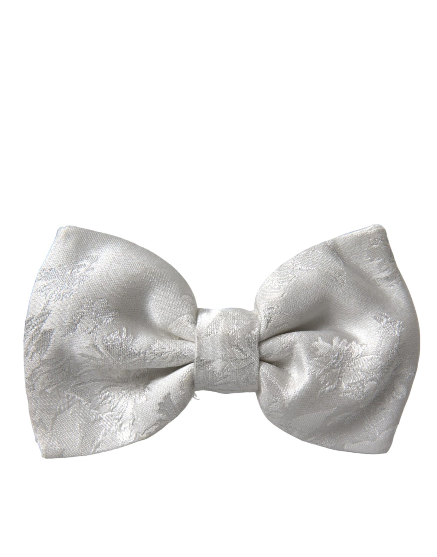 Dolce & Gabbana Hvid Blomster Silke Justerbar Herre Butterfly