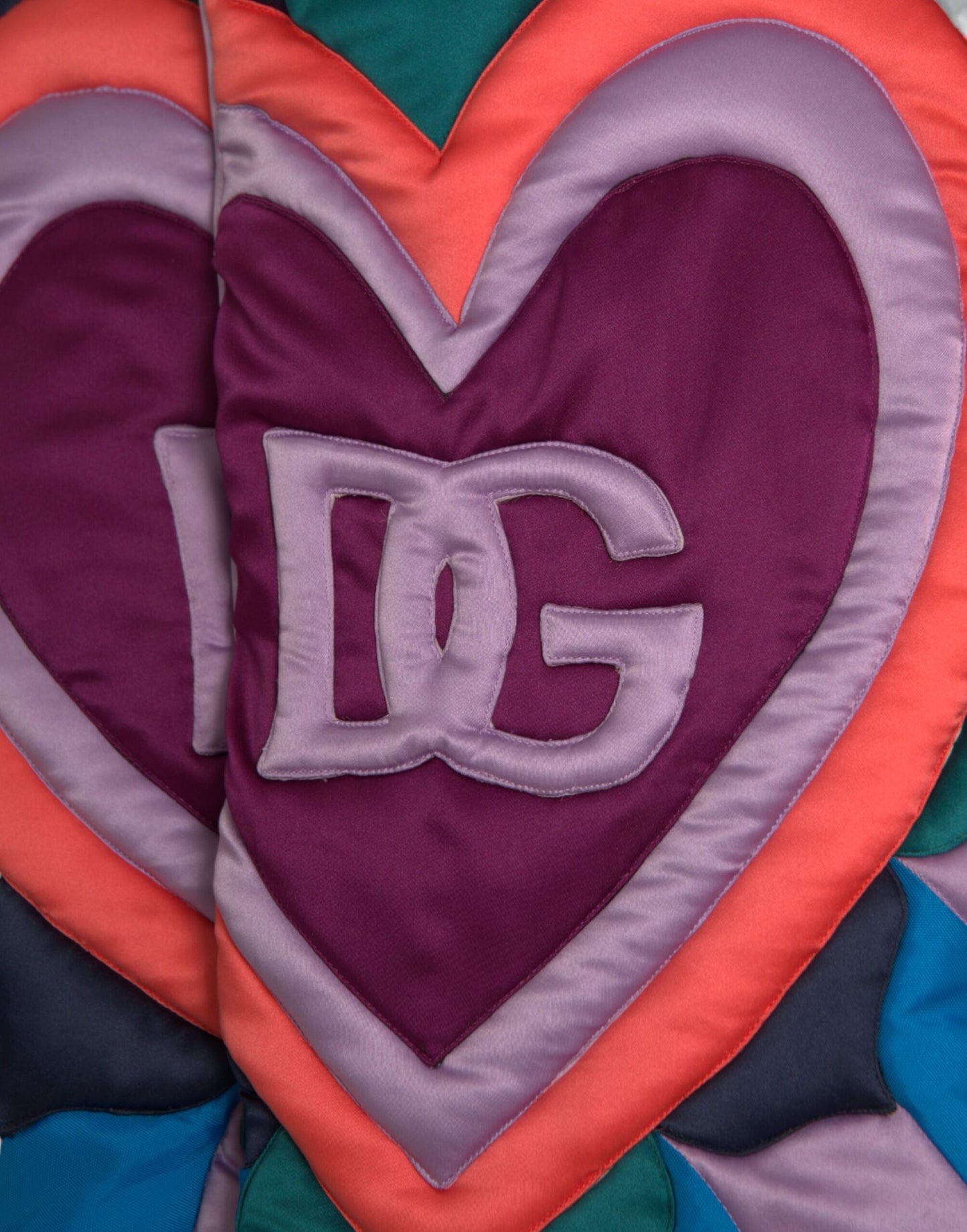 Dolce & Gabbana Flerfarvet Hjertelogo Hættetrøje med Dynejakke