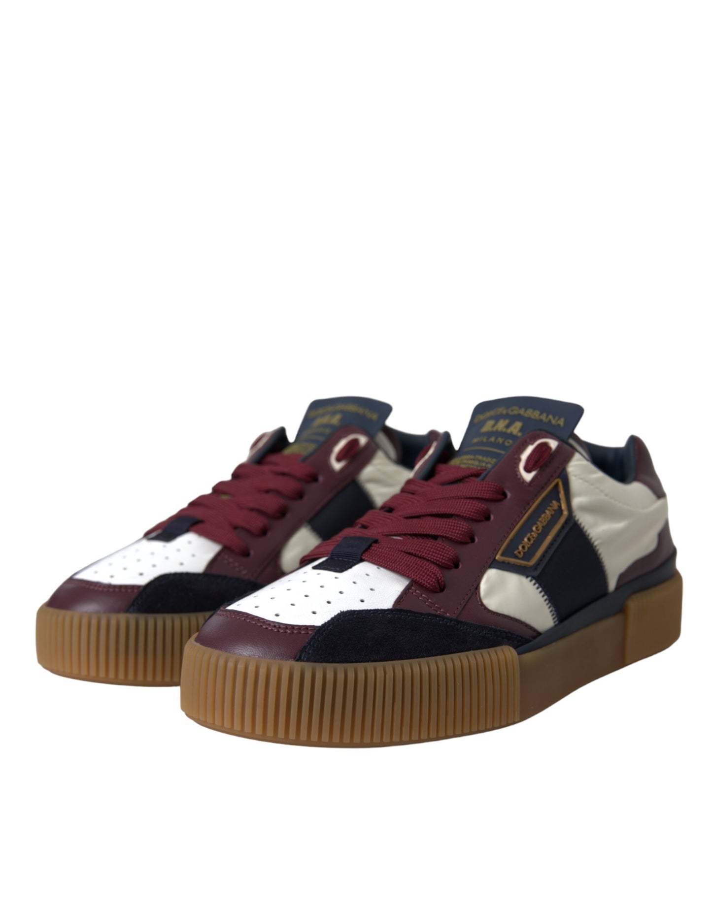 Dolce & Gabbana Multifarvede Miami Læder Low Top Sneakers Sko