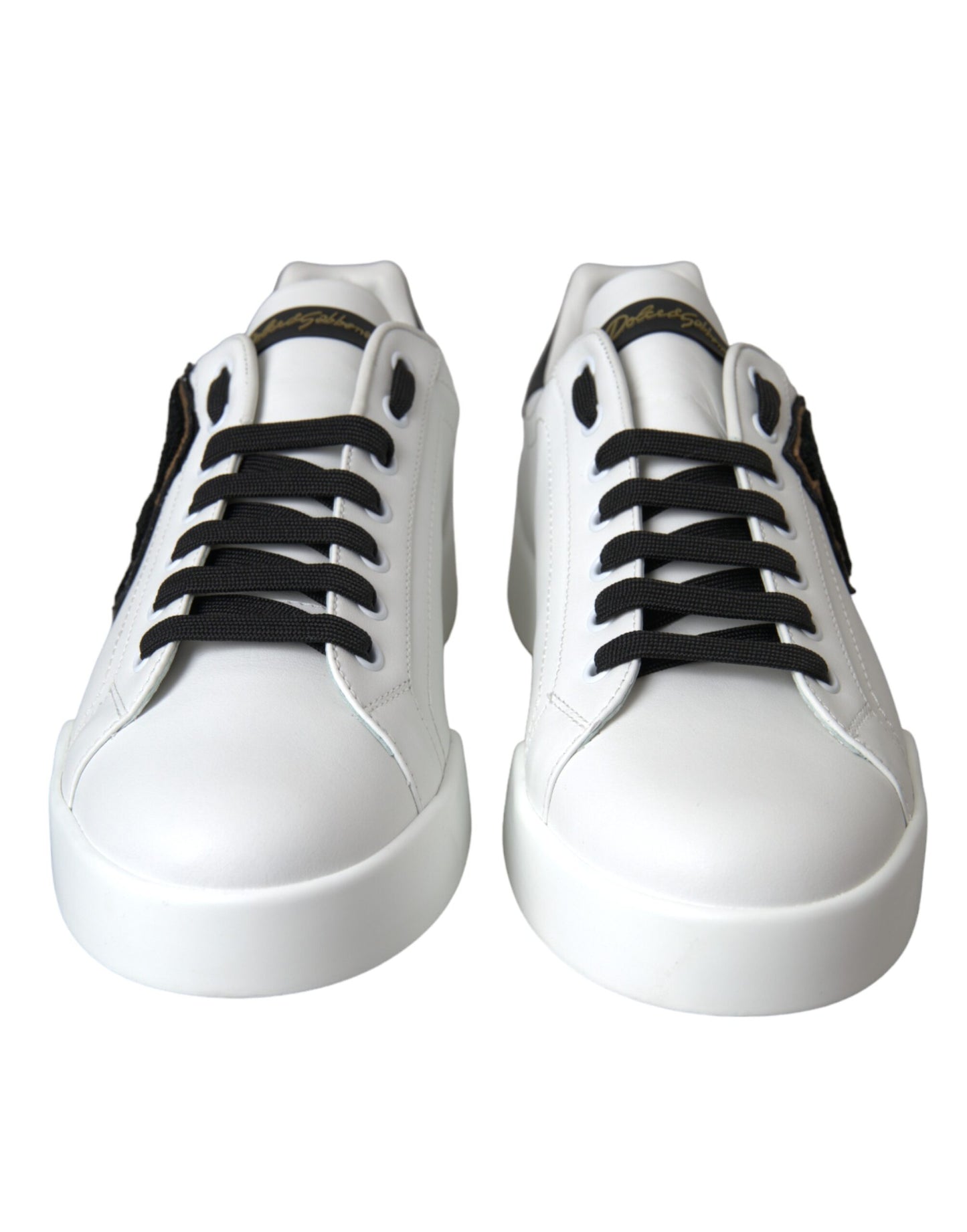 Dolce & Gabbana Hvide Læder DG Logo Casual Low Top Sneakers Sko
