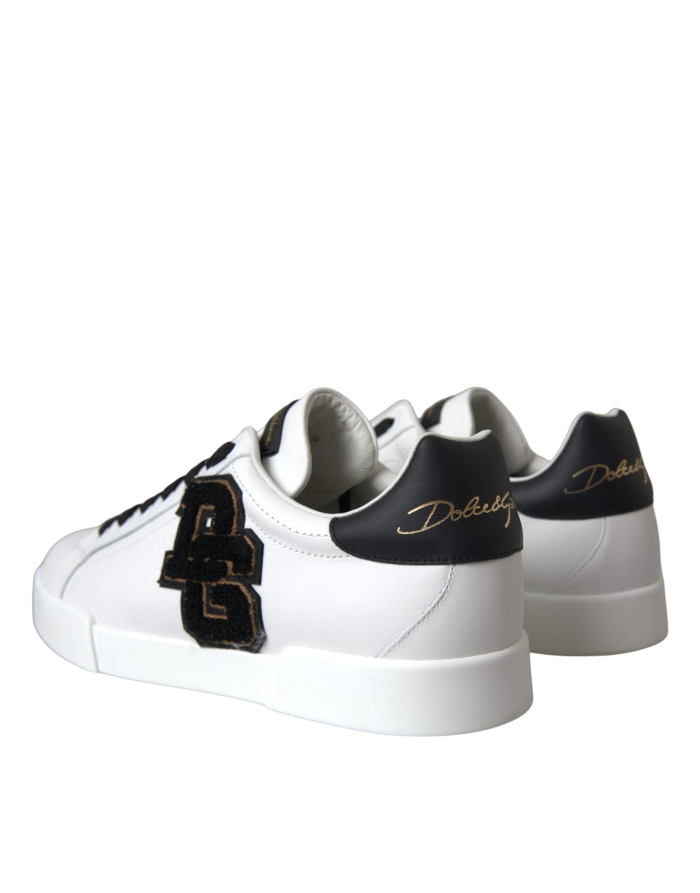 Dolce & Gabbana Hvide Læder DG Logo Casual Low Top Sneakers Sko