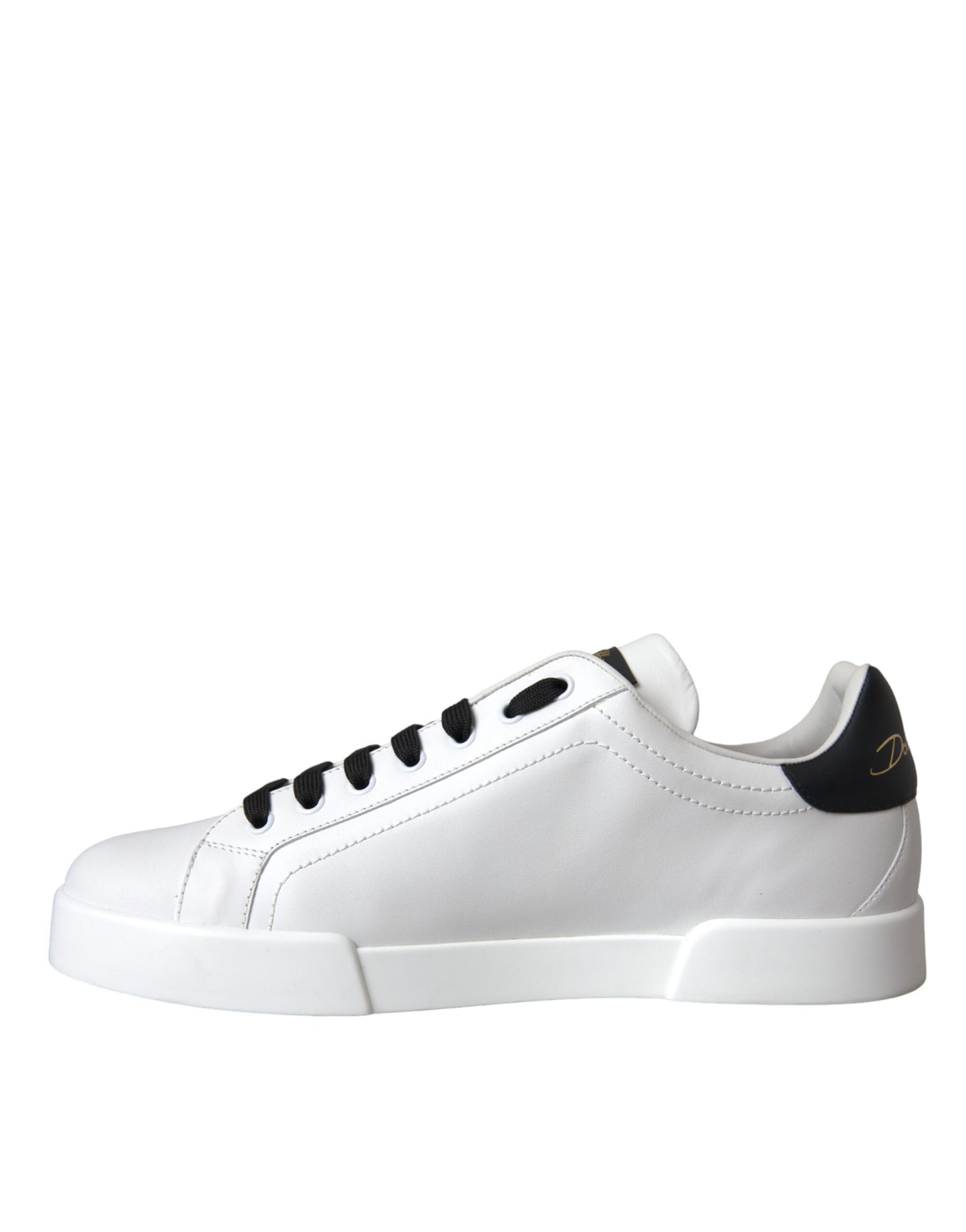 Dolce & Gabbana Hvide Læder DG Logo Casual Low Top Sneakers Sko