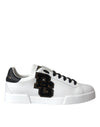 Dolce & Gabbana Hvide Læder DG Logo Casual Low Top Sneakers Sko