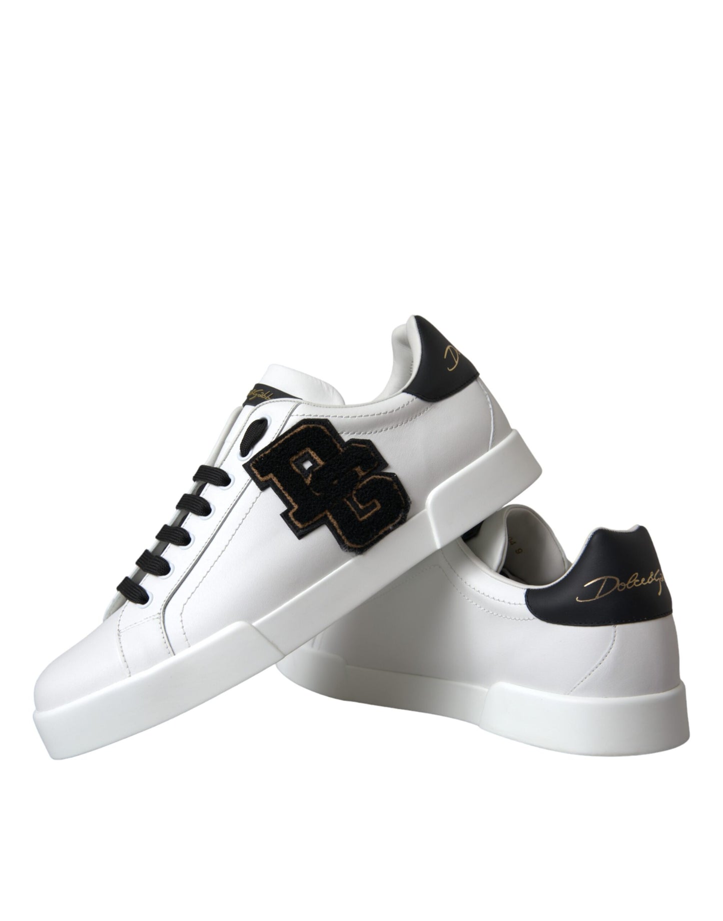 Dolce & Gabbana Hvide Læder DG Logo Casual Low Top Sneakers Sko