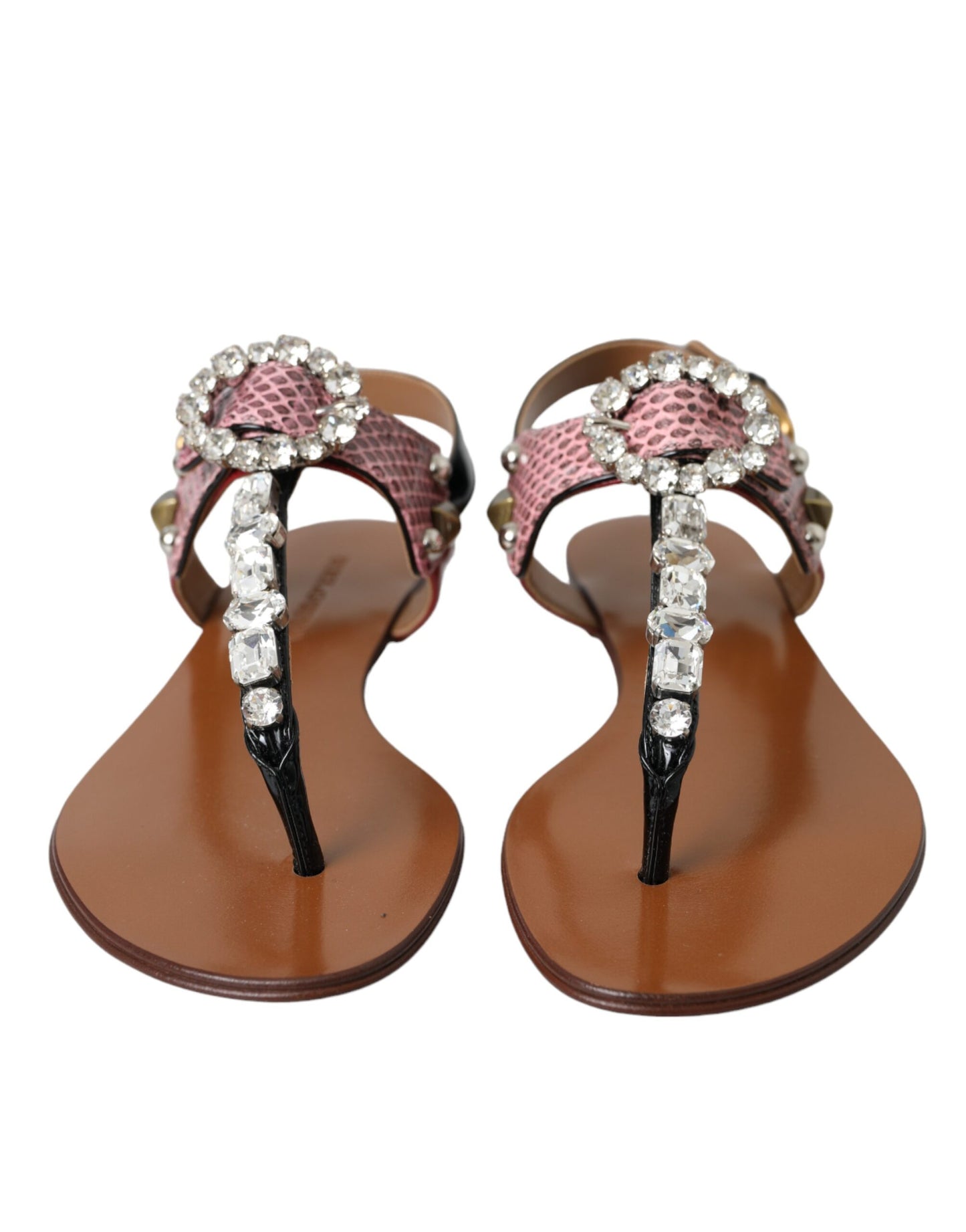 Dolce & Gabbana Flerfarvede Krystal Sandaler Flip Flops Sko